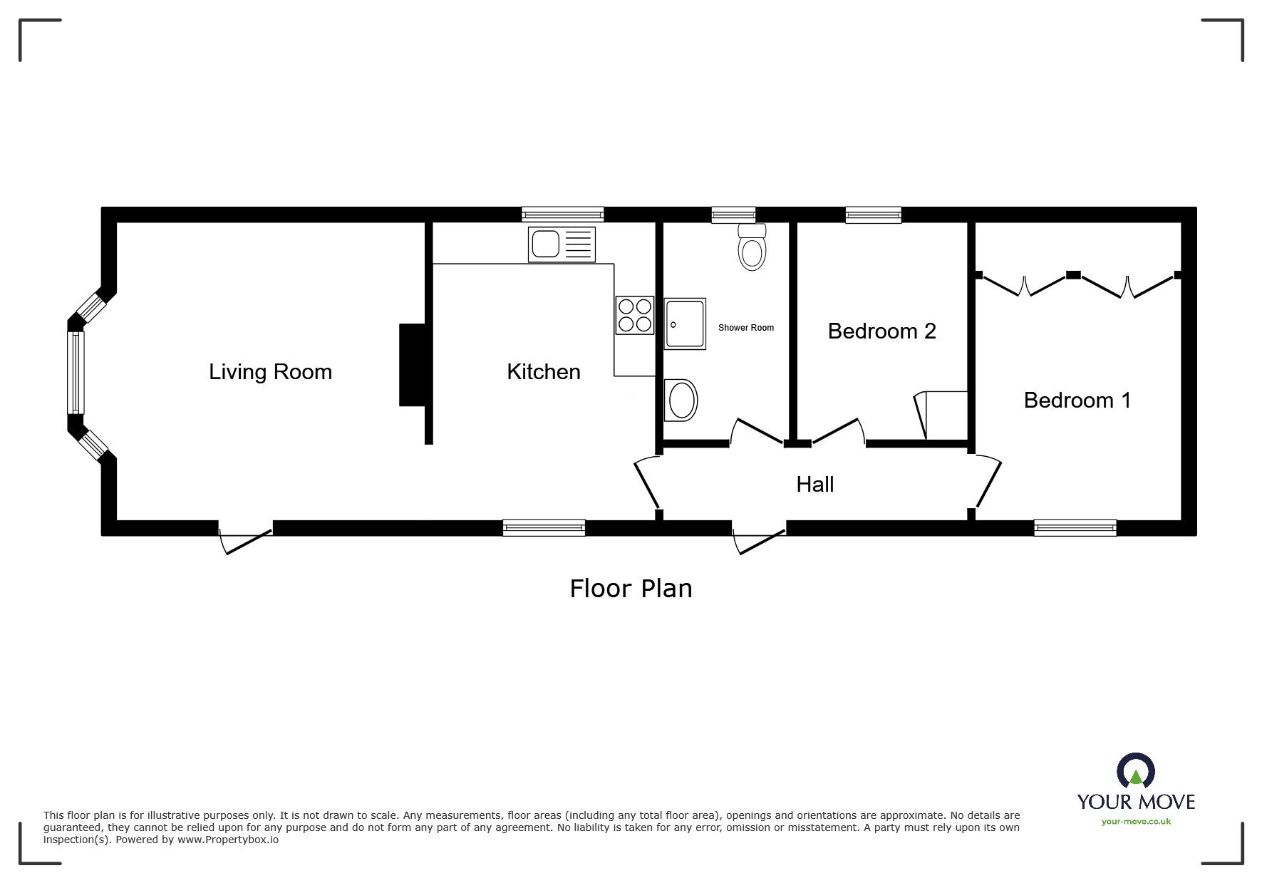 Floorplan of 2 bedroom Detached Property for sale, Fell View Park, Gosforth, Cumbria, CA20