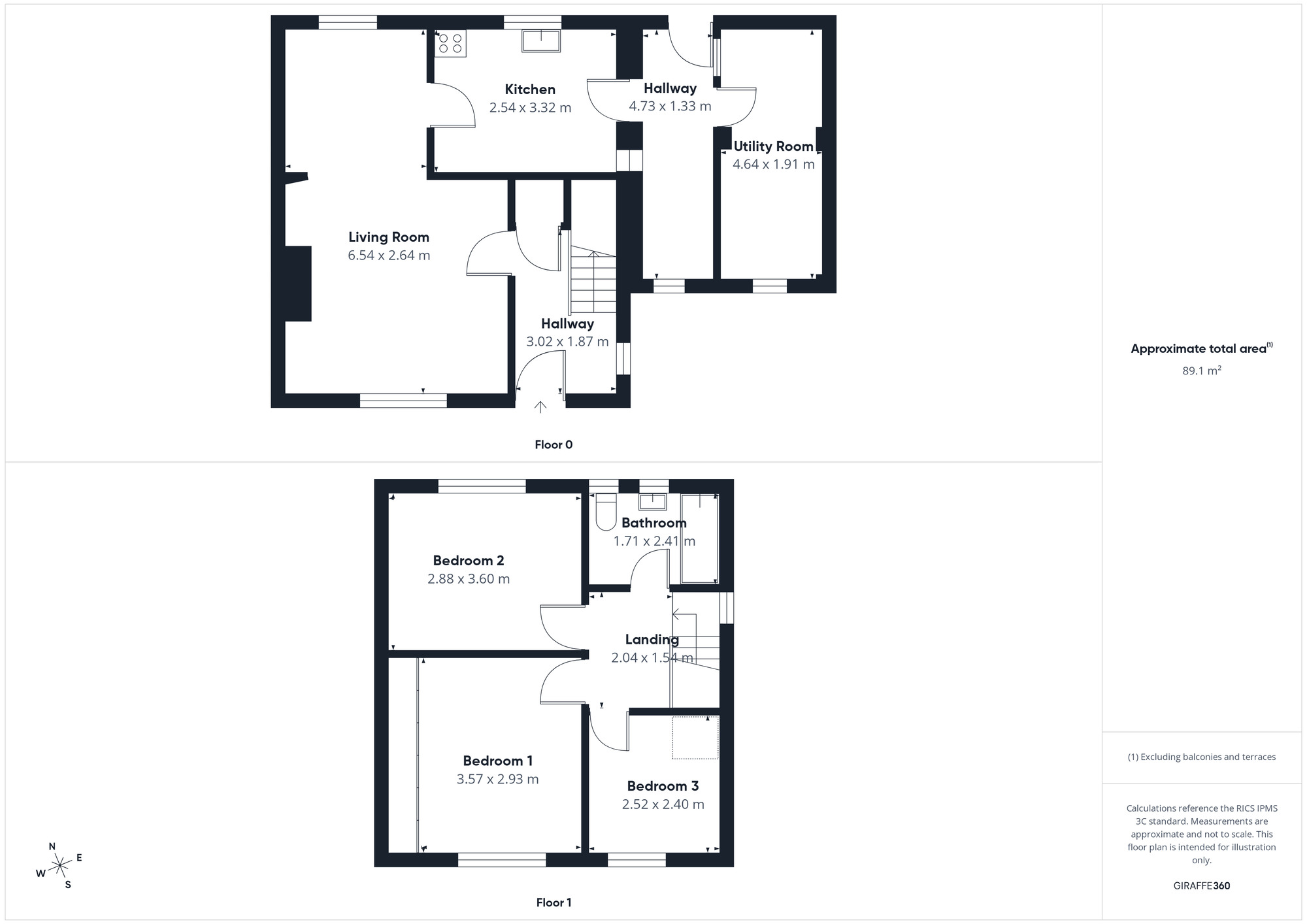 Floorplan of 3 bedroom End Terrace House for sale, Meadow Road, Whitehaven, Cumbria, CA28
