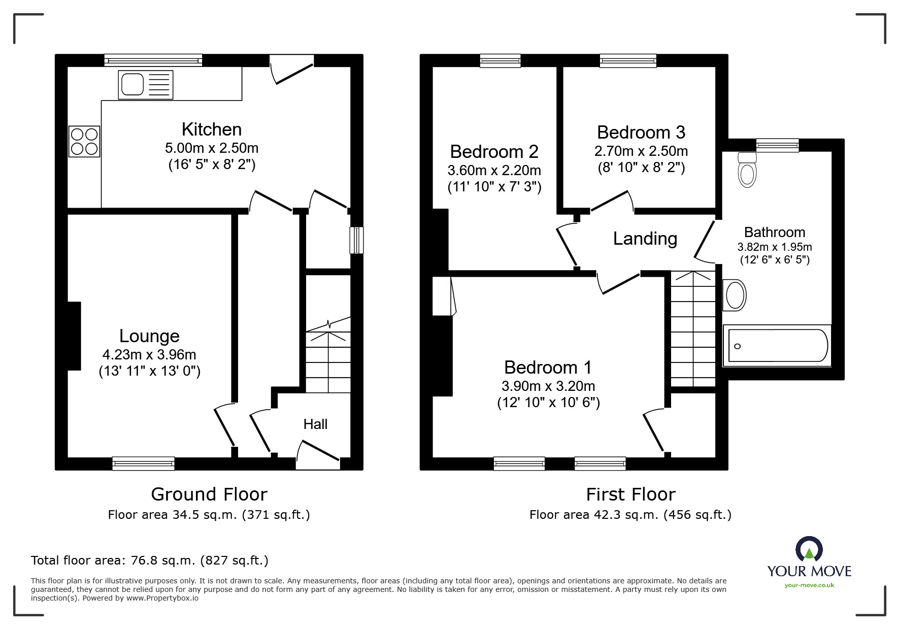 Floorplan of 3 bedroom Semi Detached House for sale, Fleswick Avenue, Whitehaven, Cumbria, CA28