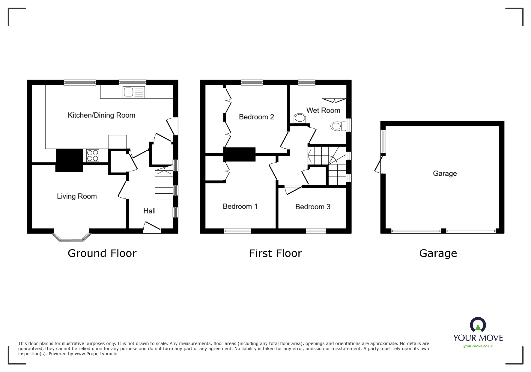 Floorplan of 3 bedroom Detached House for sale, Sneckyeat Road, Whitehaven, Cumbria, CA28