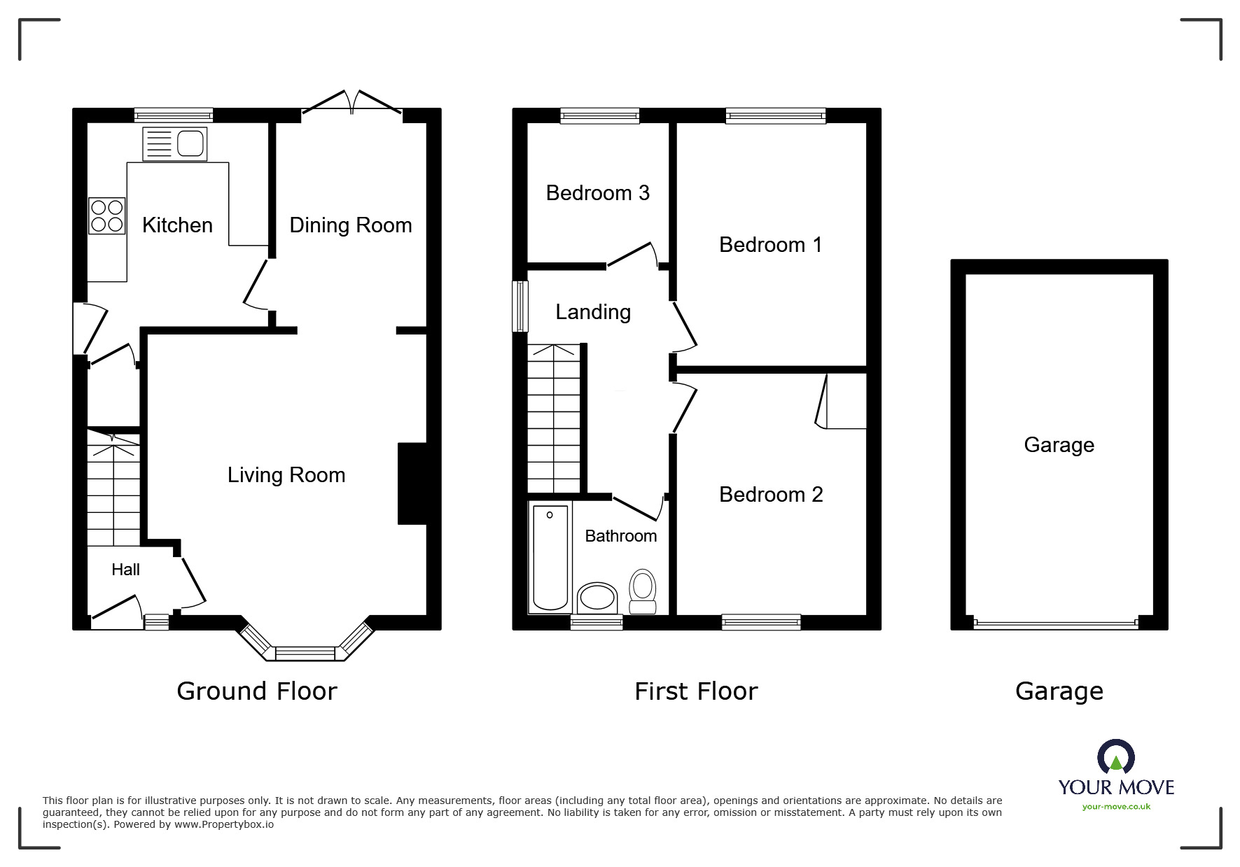 Floorplan of 3 bedroom Semi Detached House for sale, Beck Side, Whitehaven, Cumbria, CA28