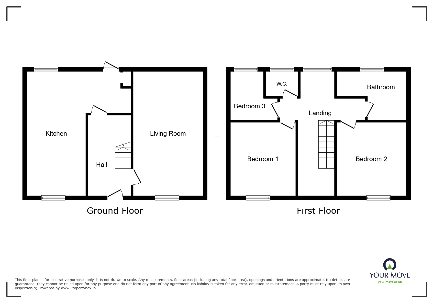 Floorplan of 3 bedroom Mid Terrace House for sale, Whinlatter Road, Whitehaven, Cumbria, CA28