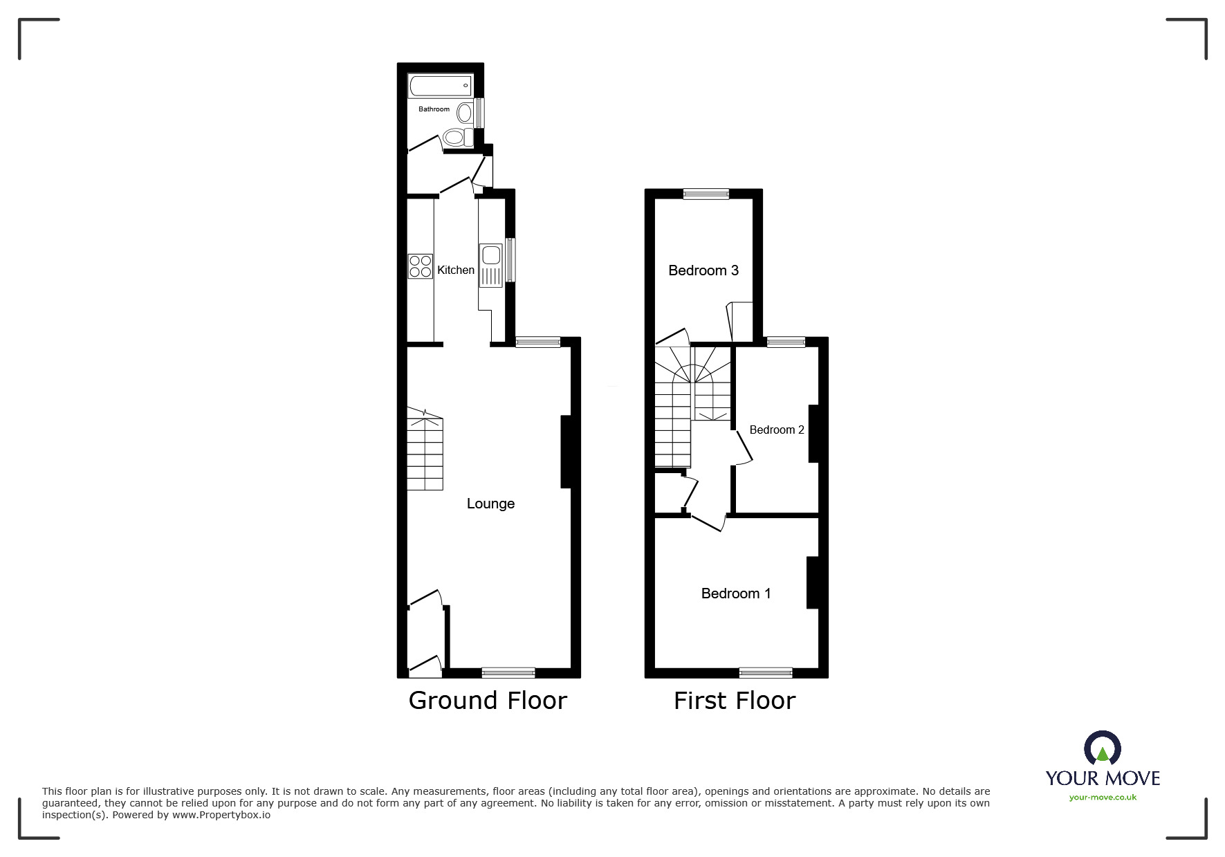 Floorplan of 3 bedroom Mid Terrace House to rent, East Road, Egremont, Cumbria, CA22
