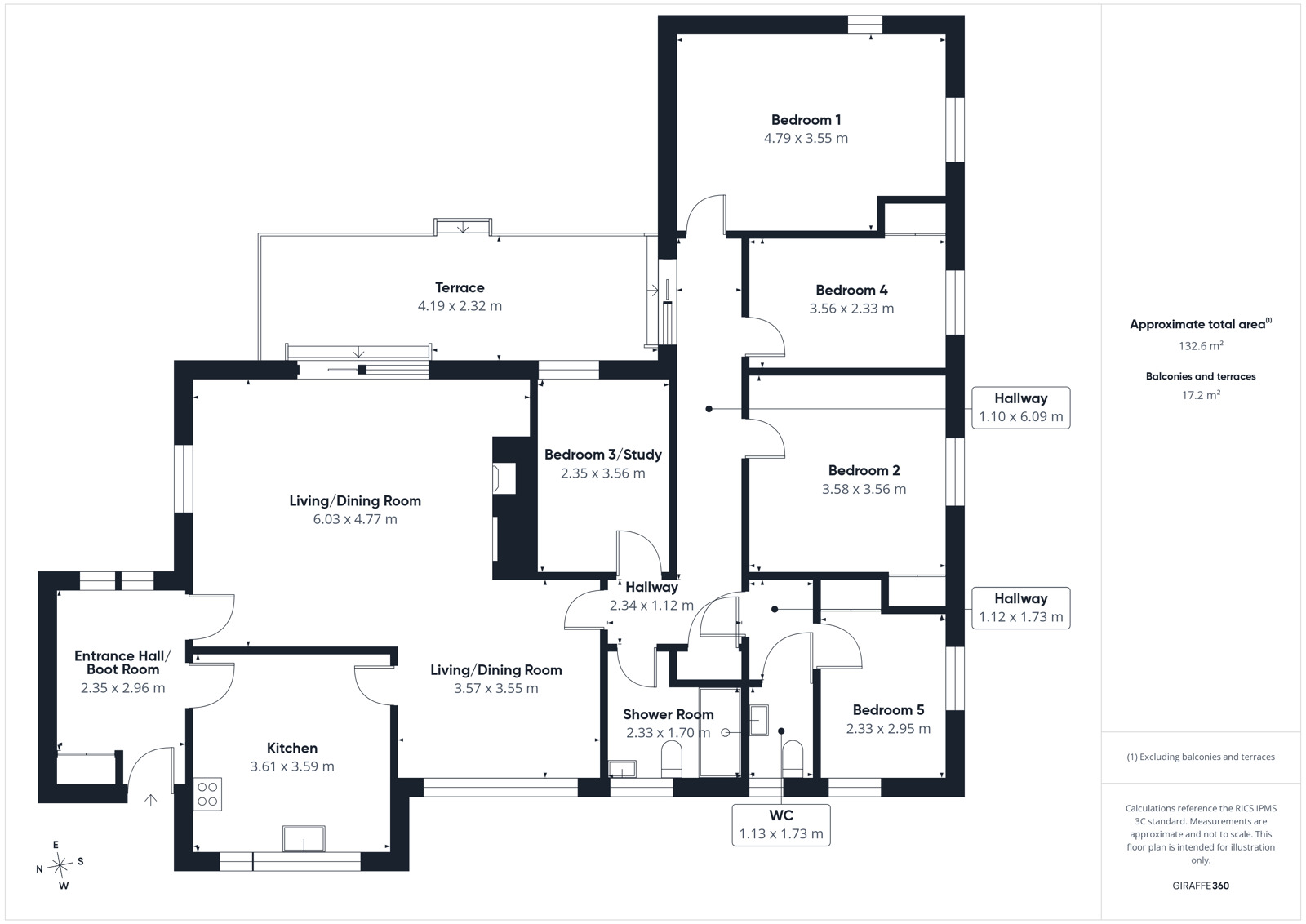 Floorplan of 5 bedroom Detached Bungalow for sale, Drigg Road, Holmrook, Cumbria, CA19