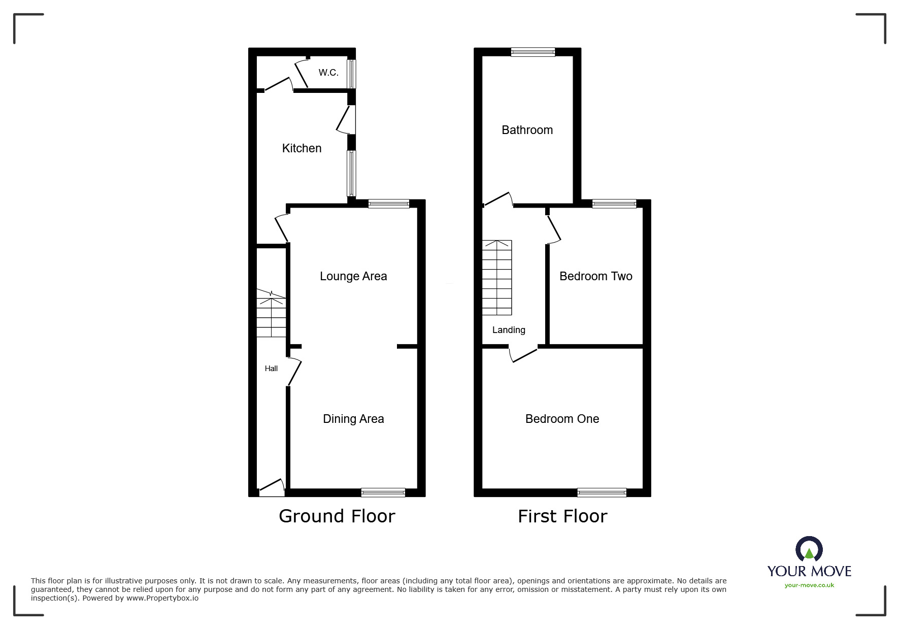 Floorplan of 2 bedroom Mid Terrace House for sale, Devonshire Street, Workington, Cumbria, CA14