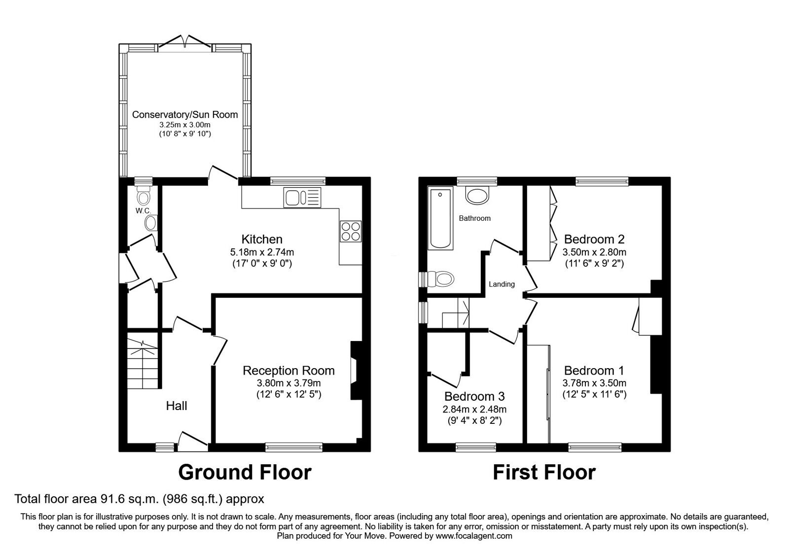 Floorplan of 3 bedroom Semi Detached House for sale, Greystone Place, Cleator Moor, Cumbria, CA25