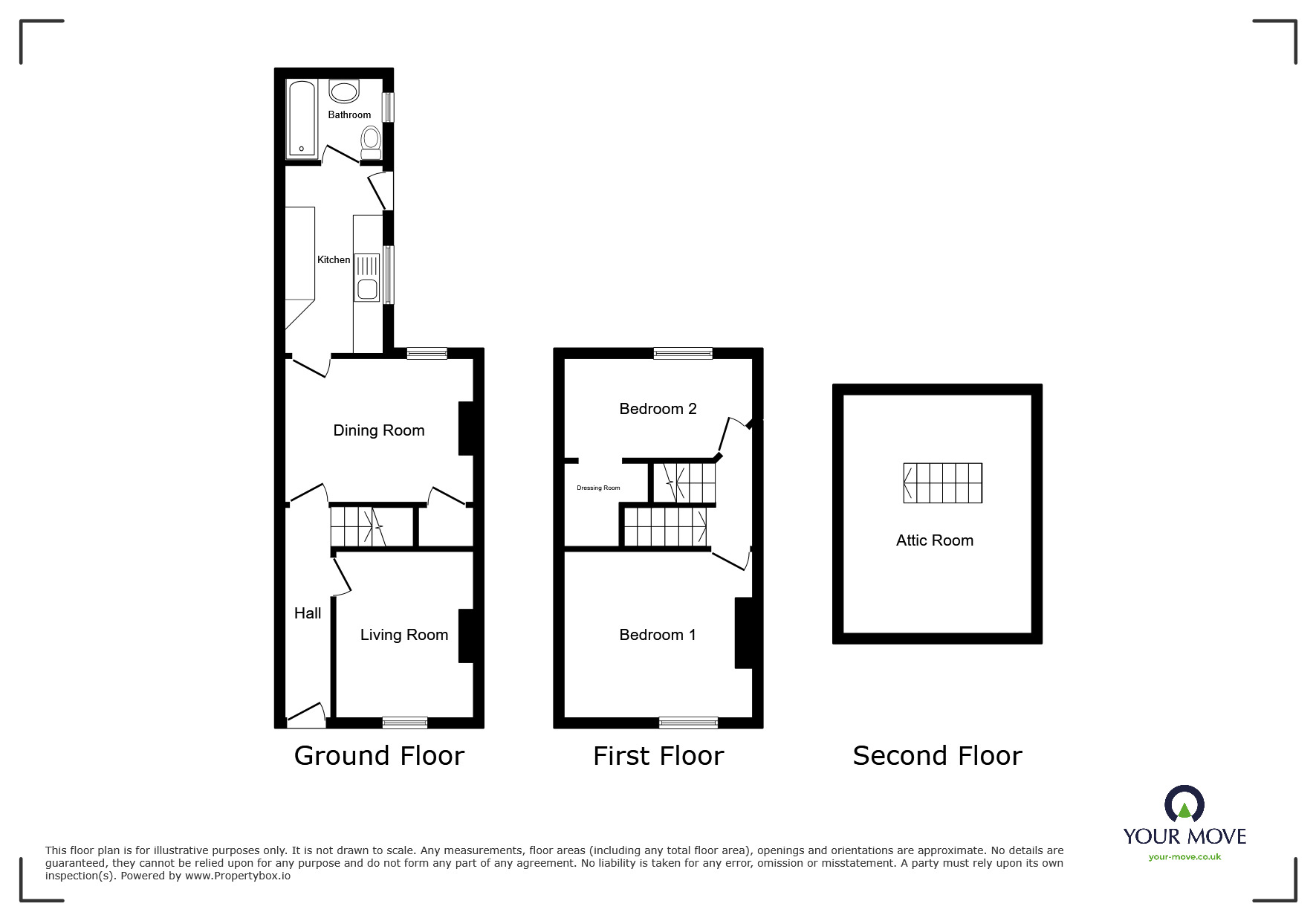Floorplan of 2 bedroom Mid Terrace House for sale, Clay Street, Workington, Cumbria, CA14