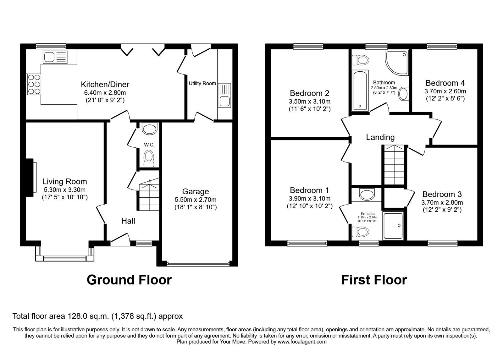 Floorplan of 4 bedroom Detached House for sale, Willow Drive, Stainburn, Cumbria, CA14