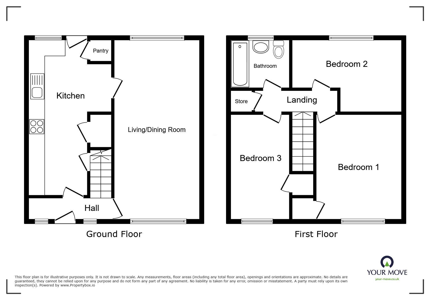 Floorplan of 3 bedroom End Terrace House for sale, The Limes, Egremont, Cumbria, CA22