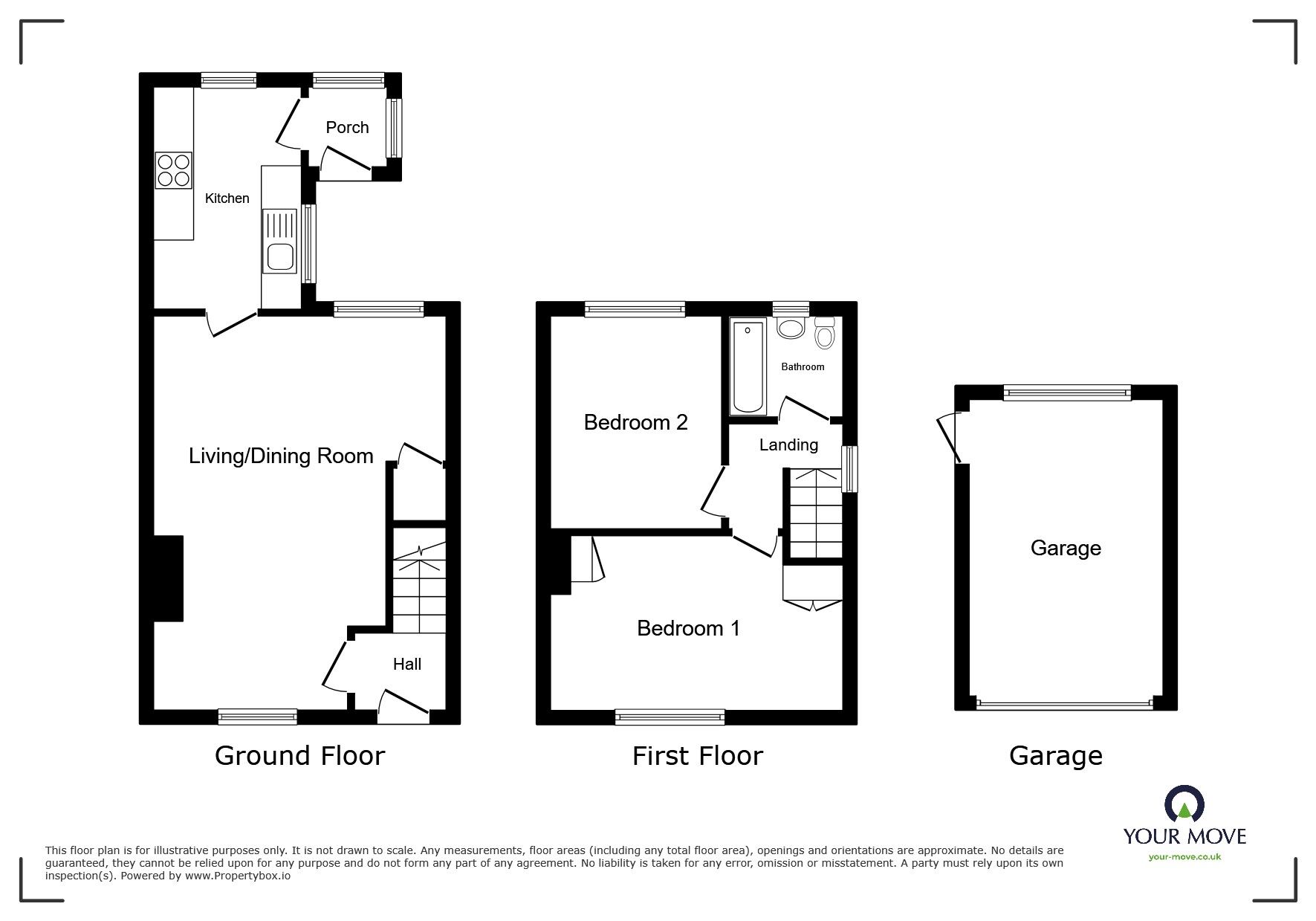 Floorplan of 2 bedroom Semi Detached House for sale, Seaton Park, Seaton, Cumbria, CA14