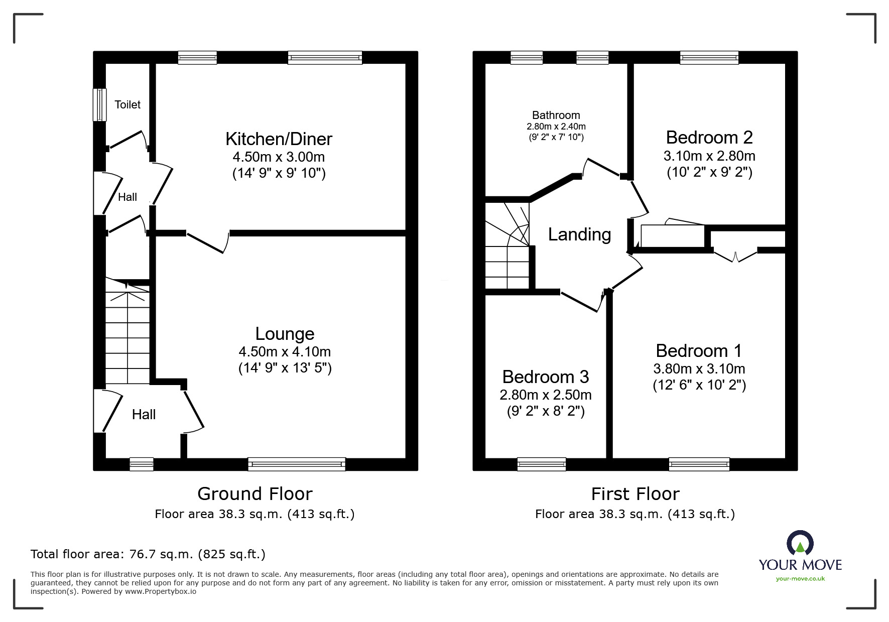 Floorplan of 3 bedroom Semi Detached House for sale, Sandy Lonning, Maryport, Cumbria, CA15