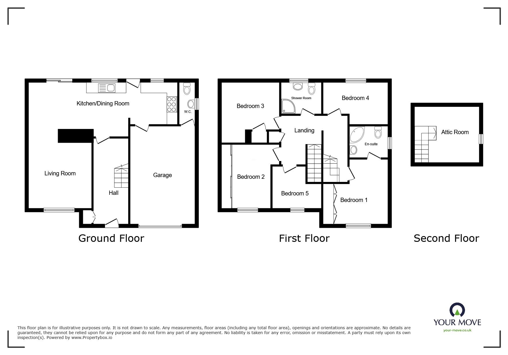Floorplan of 5 bedroom Semi Detached House for sale, Lingmell Crescent, Seascale, Cumbria, CA20