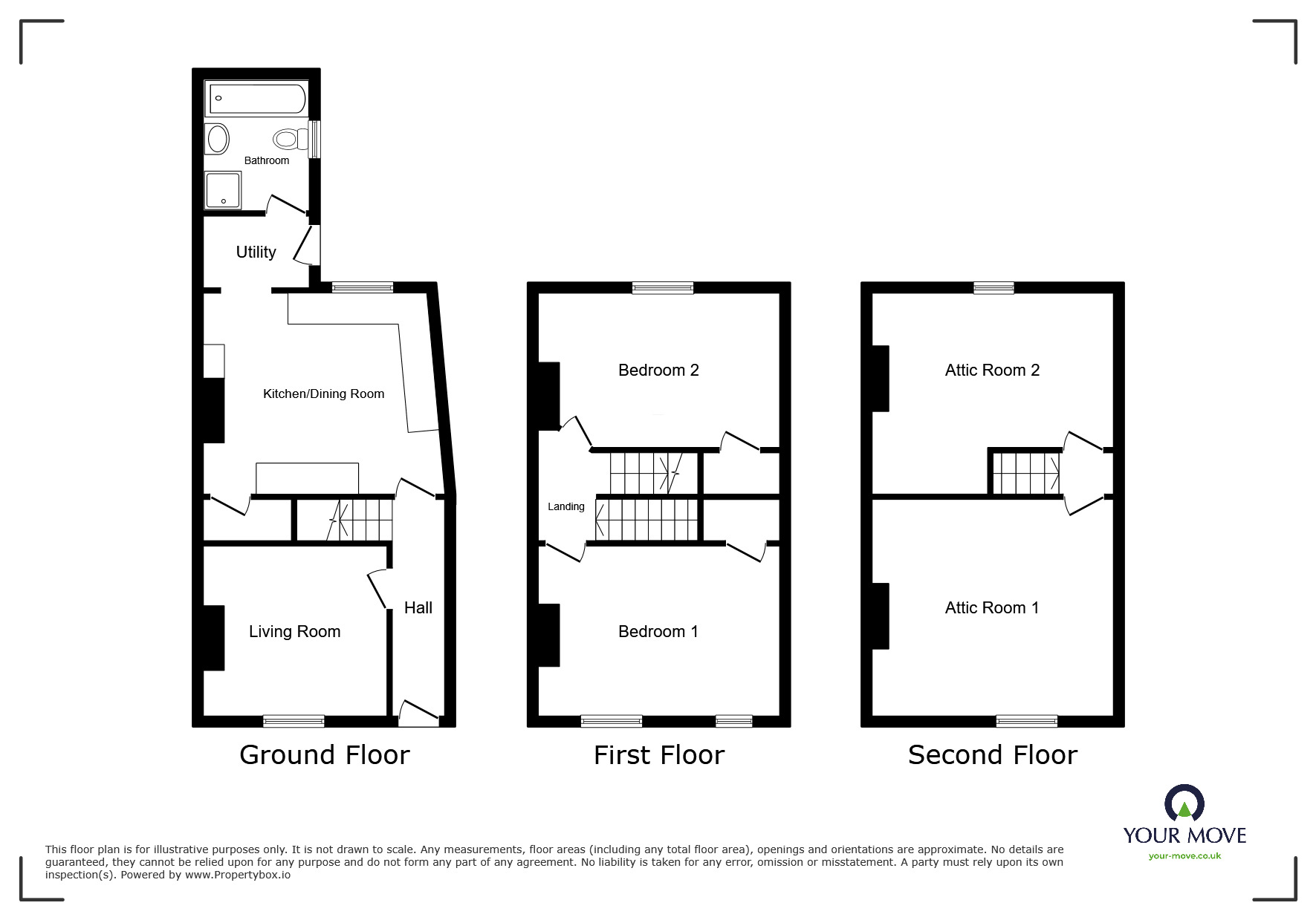 Floorplan of 4 bedroom End Terrace House for sale, Pinfold Street, Workington, Cumbria, CA14