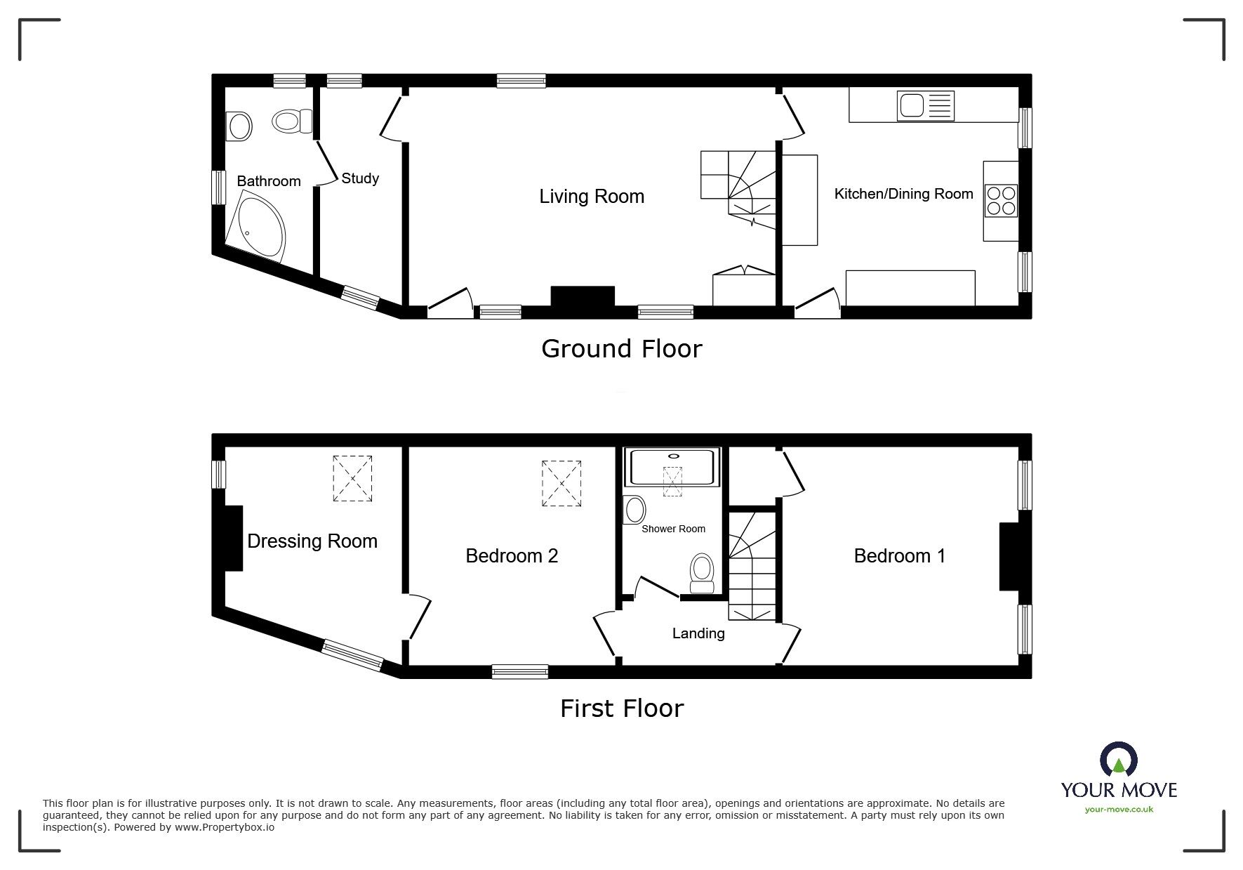 Floorplan of 2 bedroom Detached House for sale, Burnfoot, Wigton, Cumbria, CA7