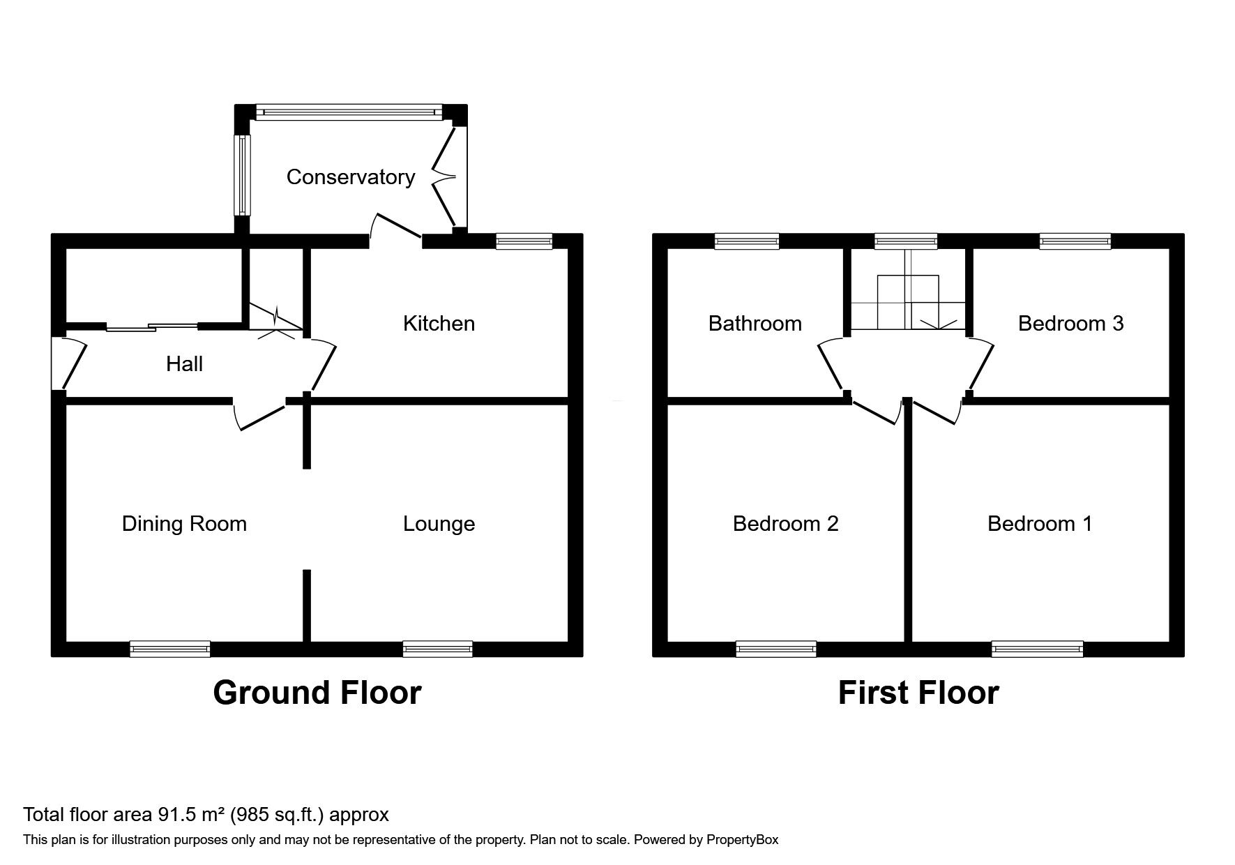 Floorplan of 3 bedroom Semi Detached House to rent, Central Road, Whitehaven, Cumbria, CA28