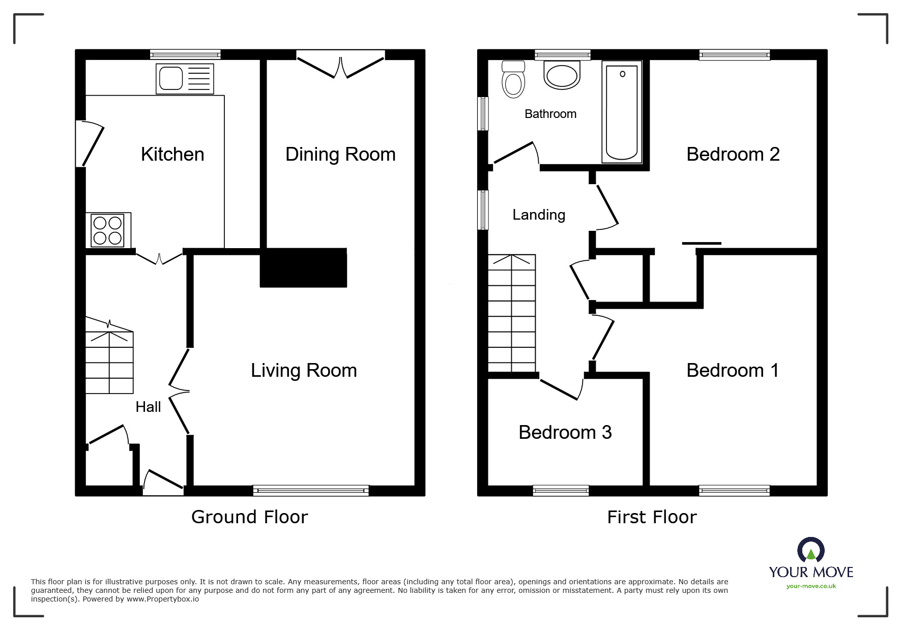 Floorplan of 3 bedroom Semi Detached House for sale, Wasdale Close, Whitehaven, Cumbria, CA28