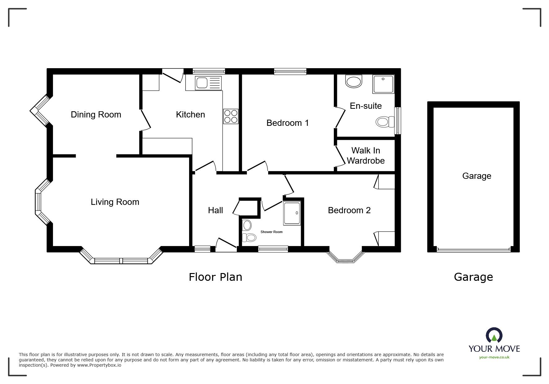 Floorplan of 2 bedroom Detached Property for sale, James Park Homes, Egremont, Cumbria, CA22