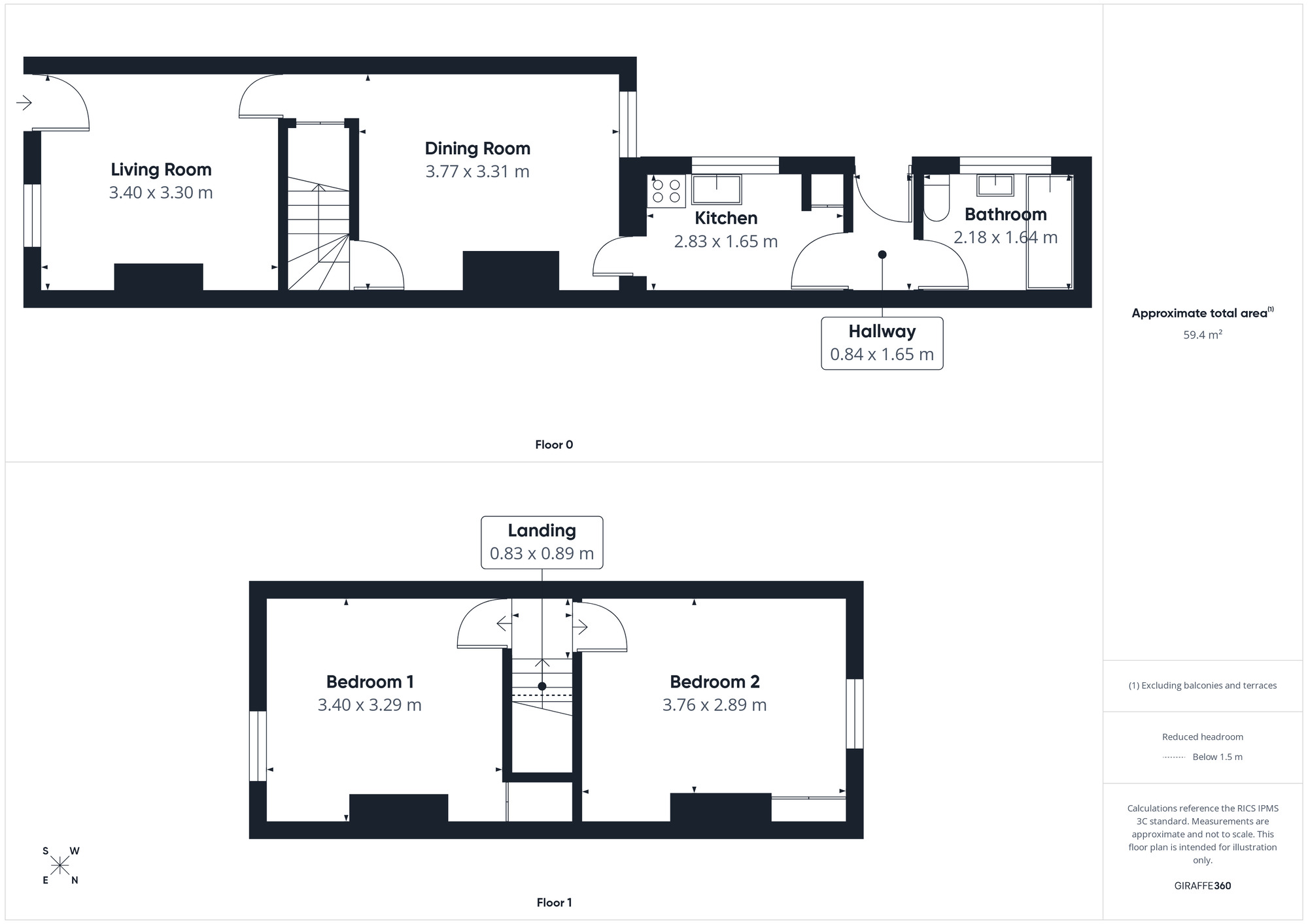 Floorplan of 2 bedroom Mid Terrace House for sale, Elizabeth Street, Maryport, Cumbria, CA15