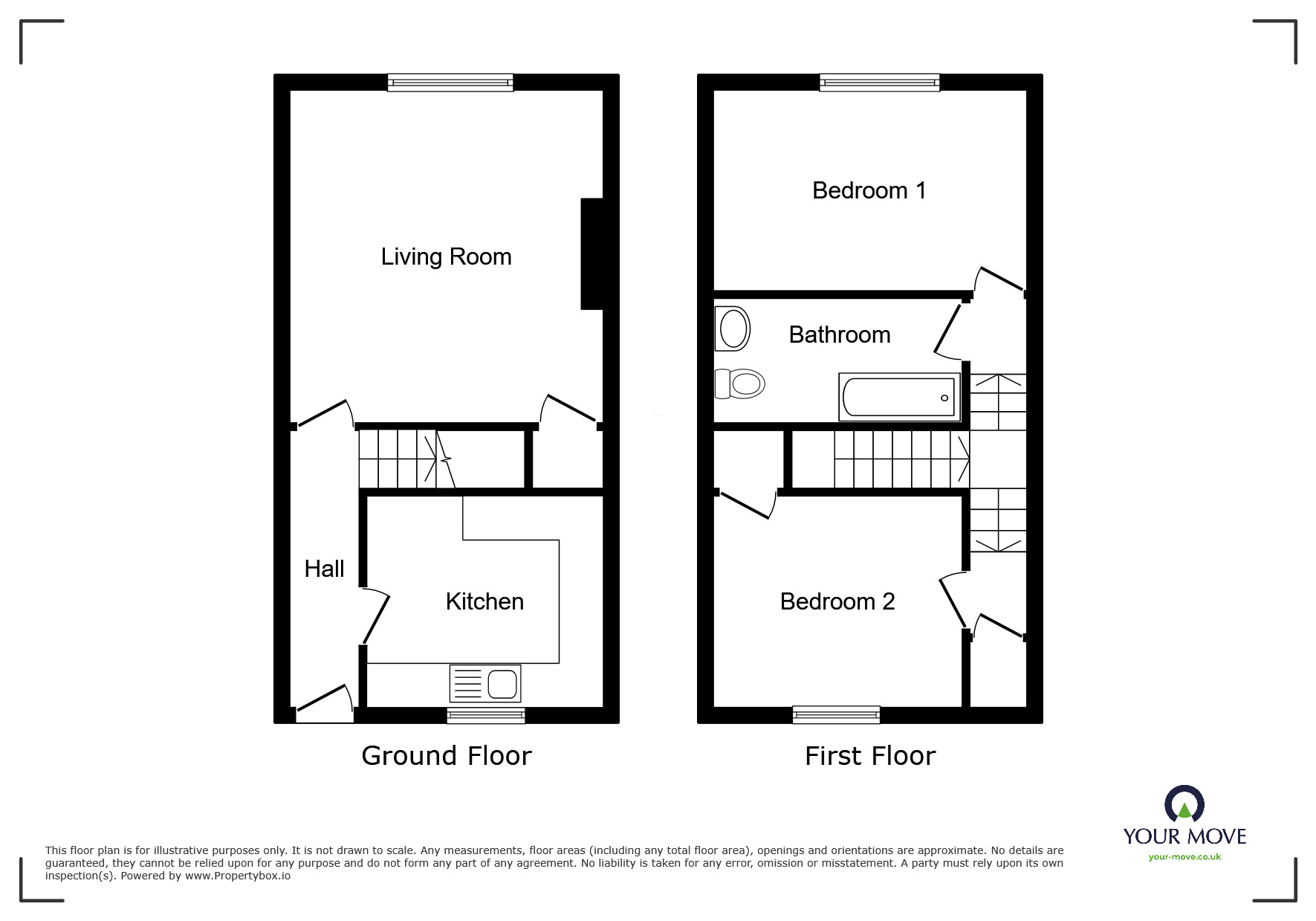 Floorplan of 2 bedroom  Flat for sale, Main Street, Egremont, Cumbria, CA22