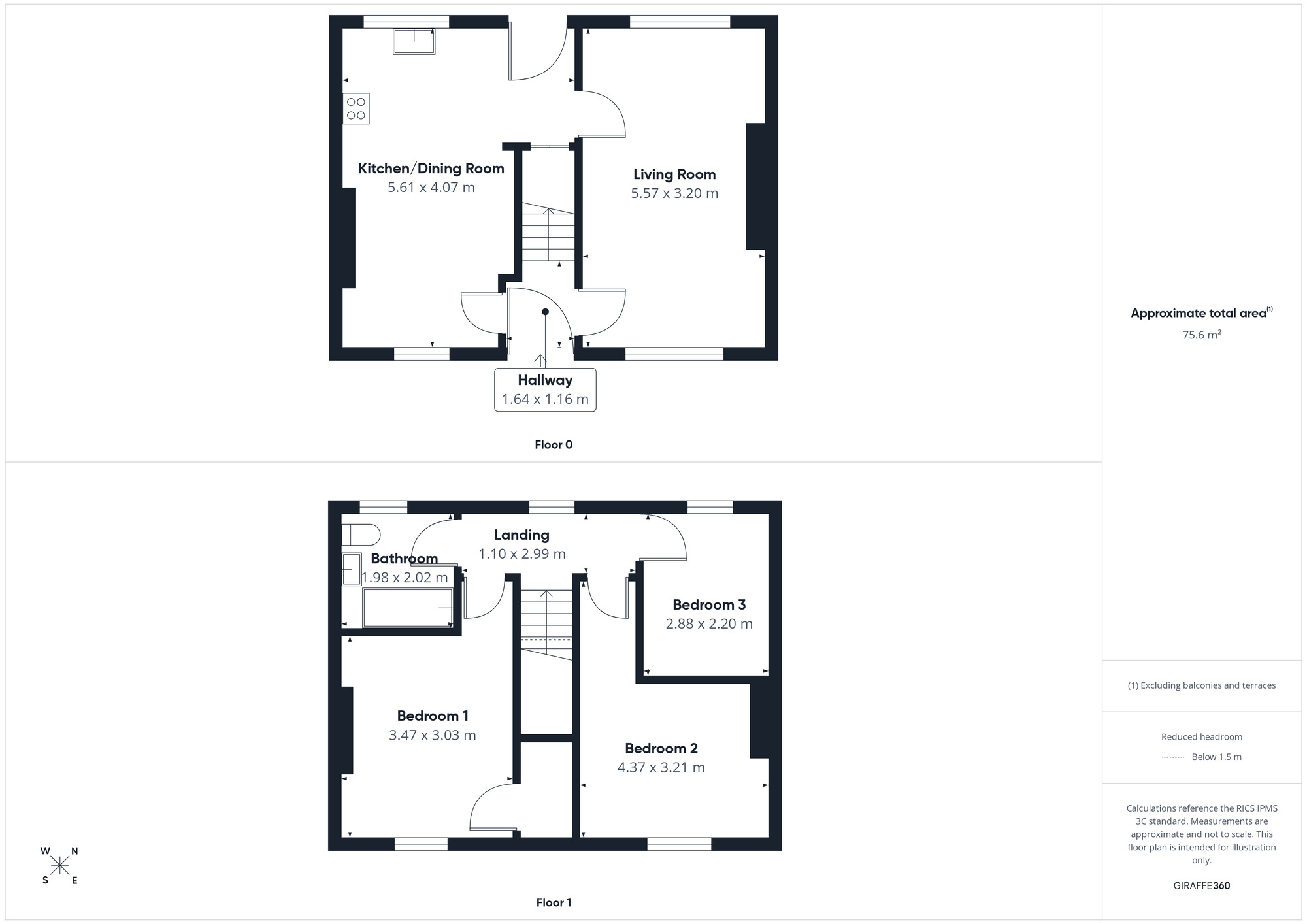 Floorplan of 3 bedroom Semi Detached House for sale, Iredale Crescent, Workington, Cumbria, CA14