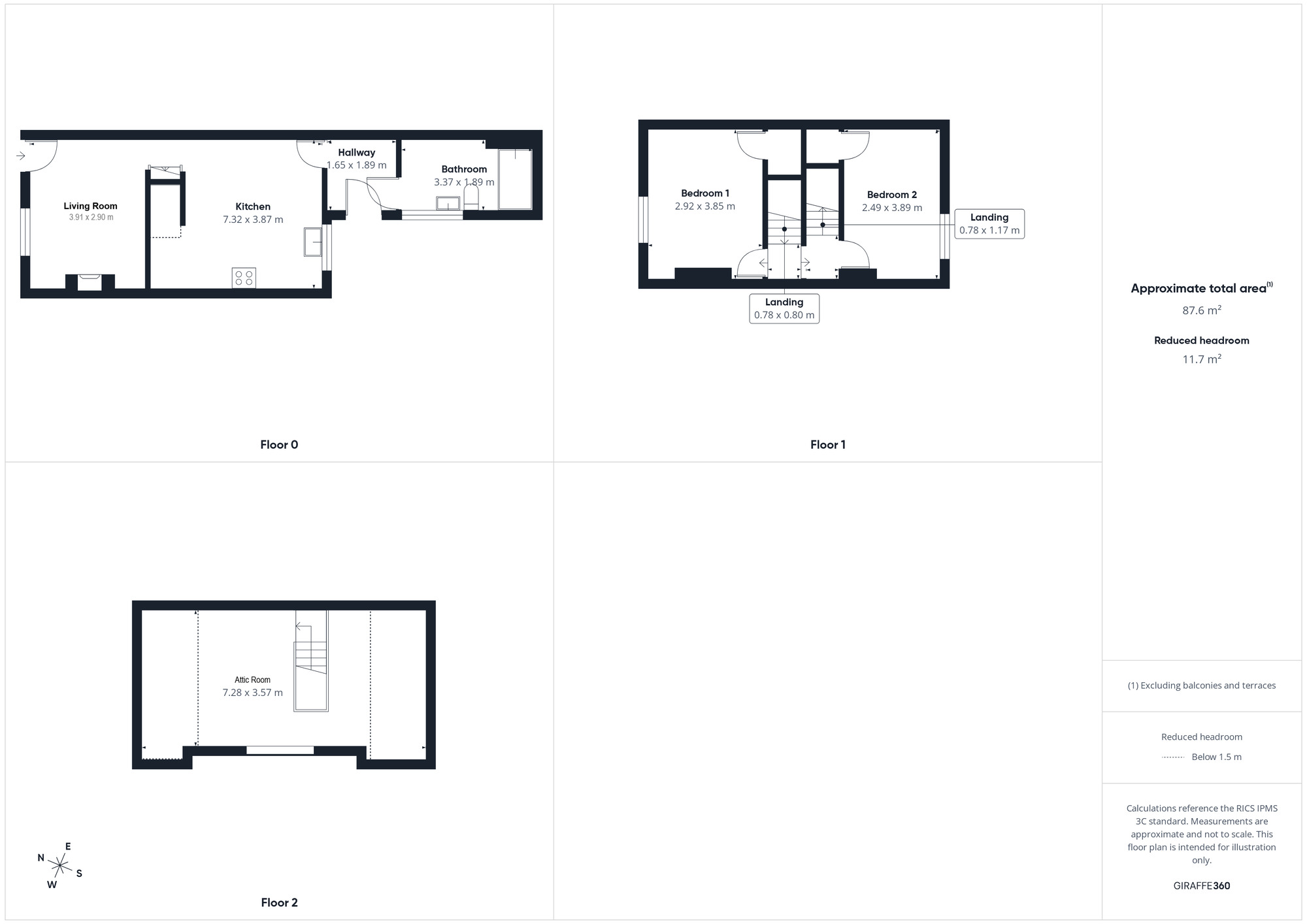 Floorplan of 3 bedroom Mid Terrace House for sale, James Street, Cleator Moor, Cumbria, CA25