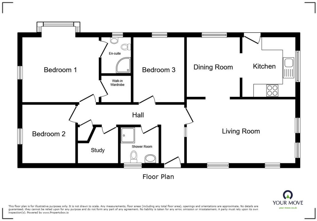 Floorplan of 3 bedroom Detached Property for sale, Nethertown, Egremont, Cumbria, CA22