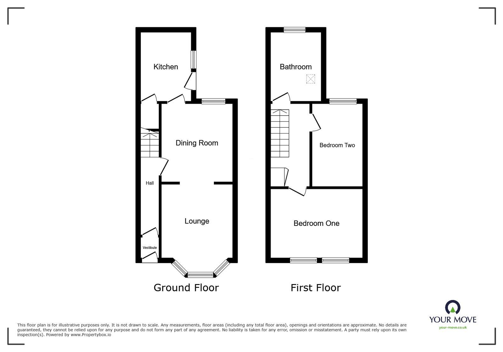 Floorplan of 2 bedroom Mid Terrace House for sale, Frazer Street, Workington, Cumbria, CA14