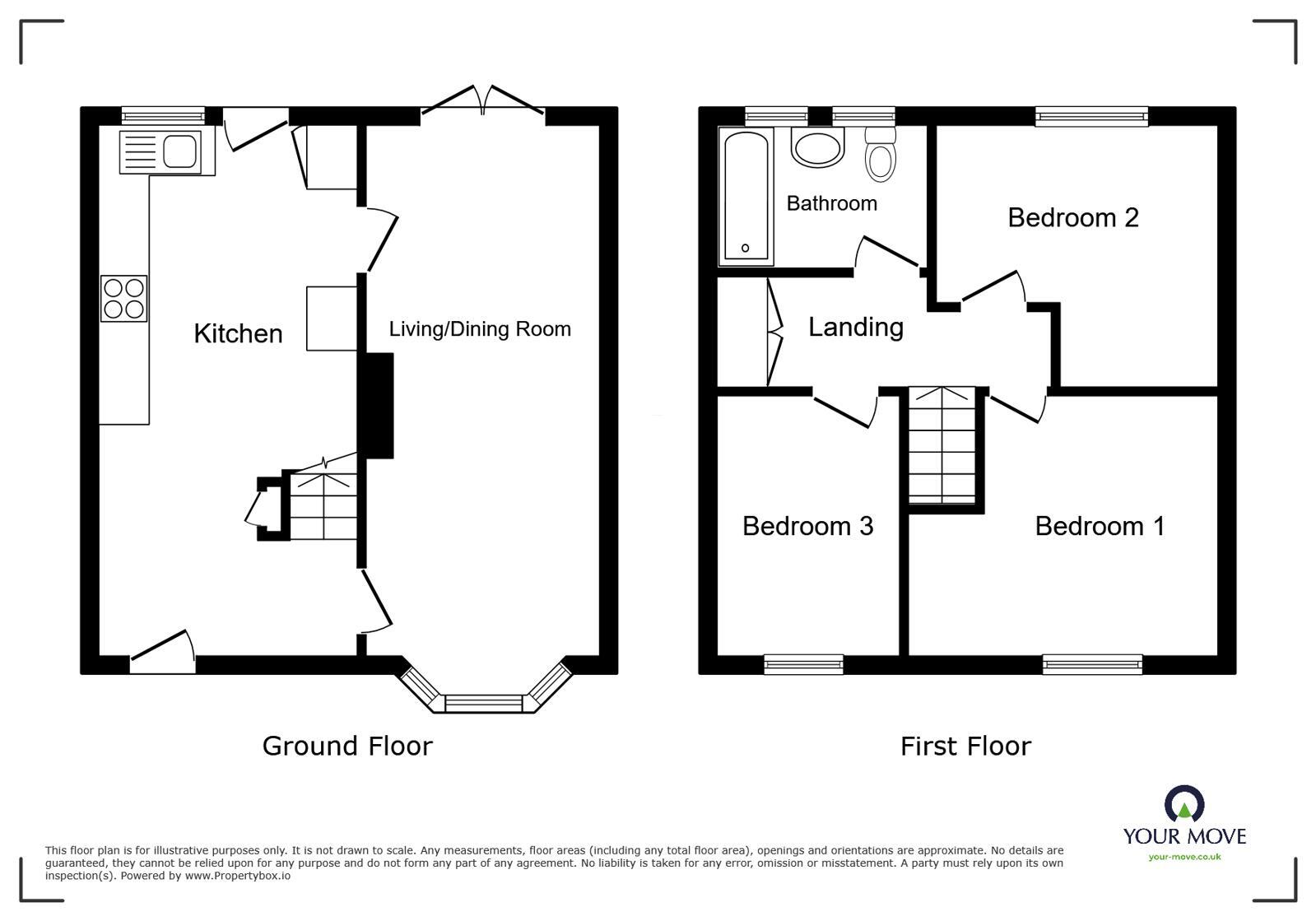 Floorplan of 3 bedroom Semi Detached House for sale, Criffel Road, Parton, Cumbria, CA28