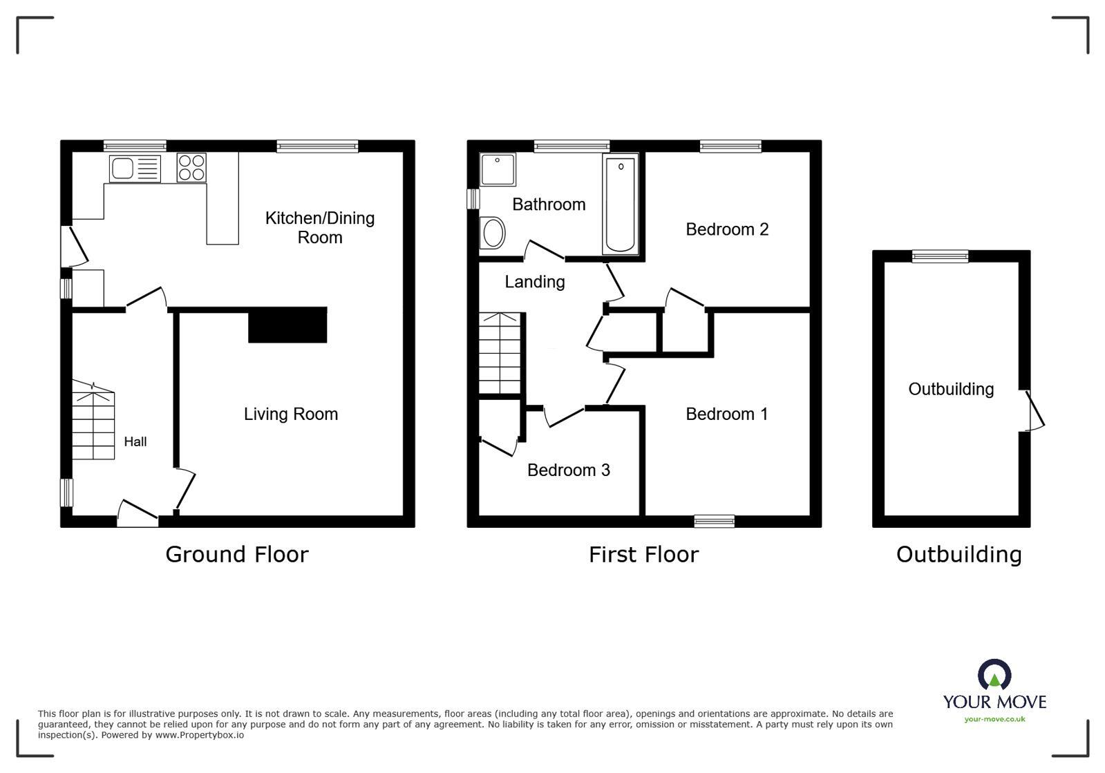 Floorplan of 3 bedroom Semi Detached House for sale, Burnmoor Avenue, Whitehaven, Cumbria, CA28