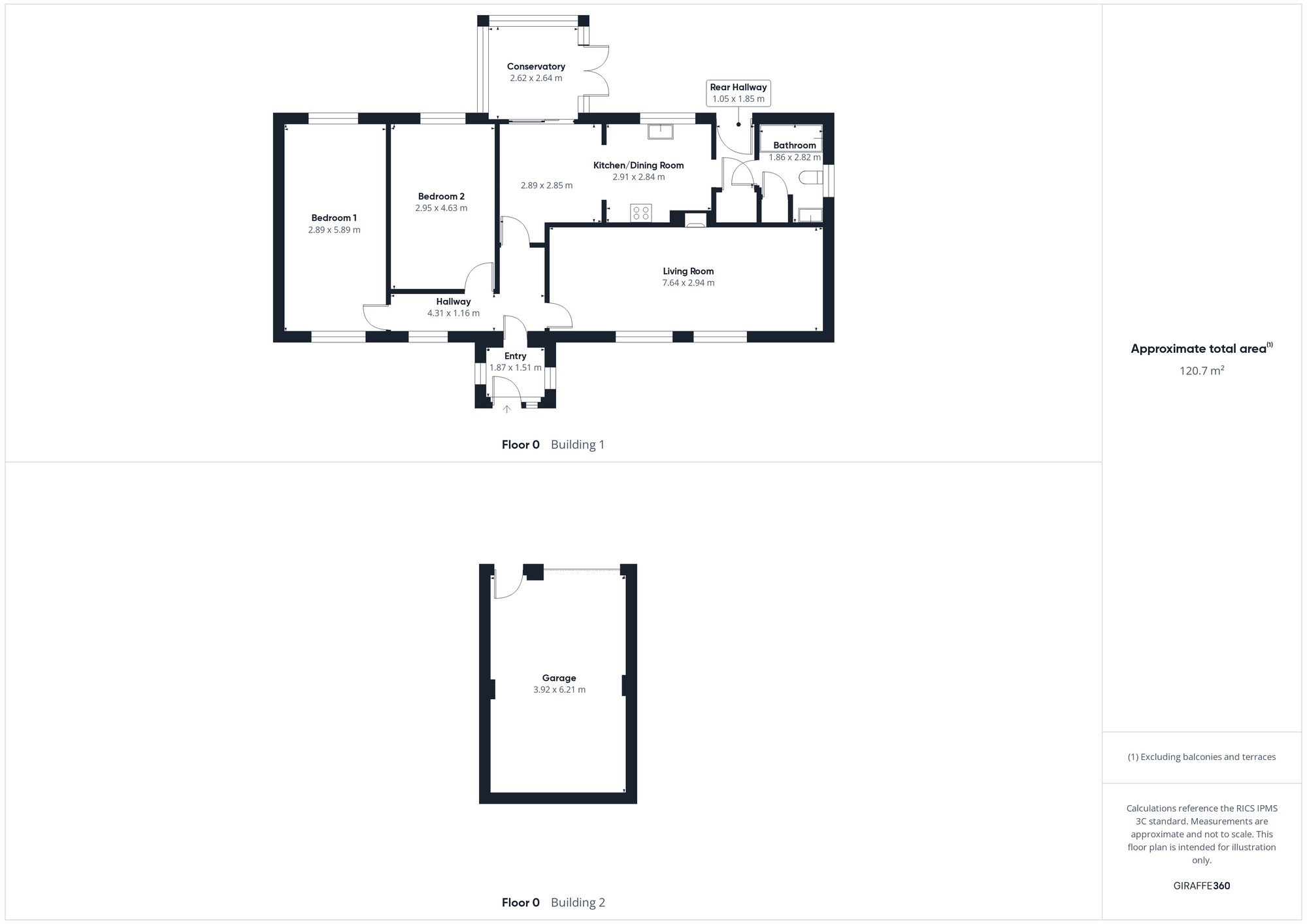 Floorplan of 2 bedroom Semi Detached Bungalow for sale, High Road, Whitehaven, Cumbria, CA28