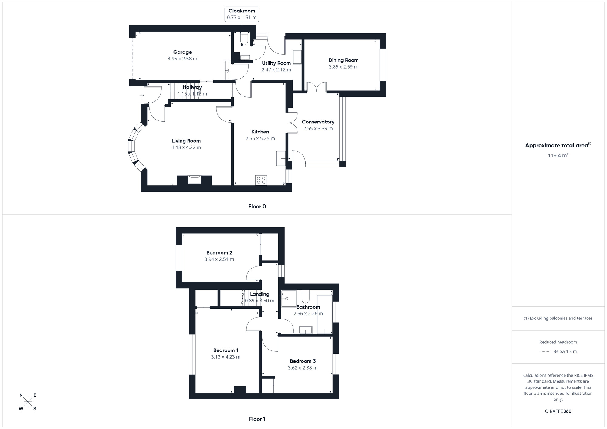 Floorplan of 3 bedroom Semi Detached House for sale, Coronation Drive, Whitehaven, Cumbria, CA28