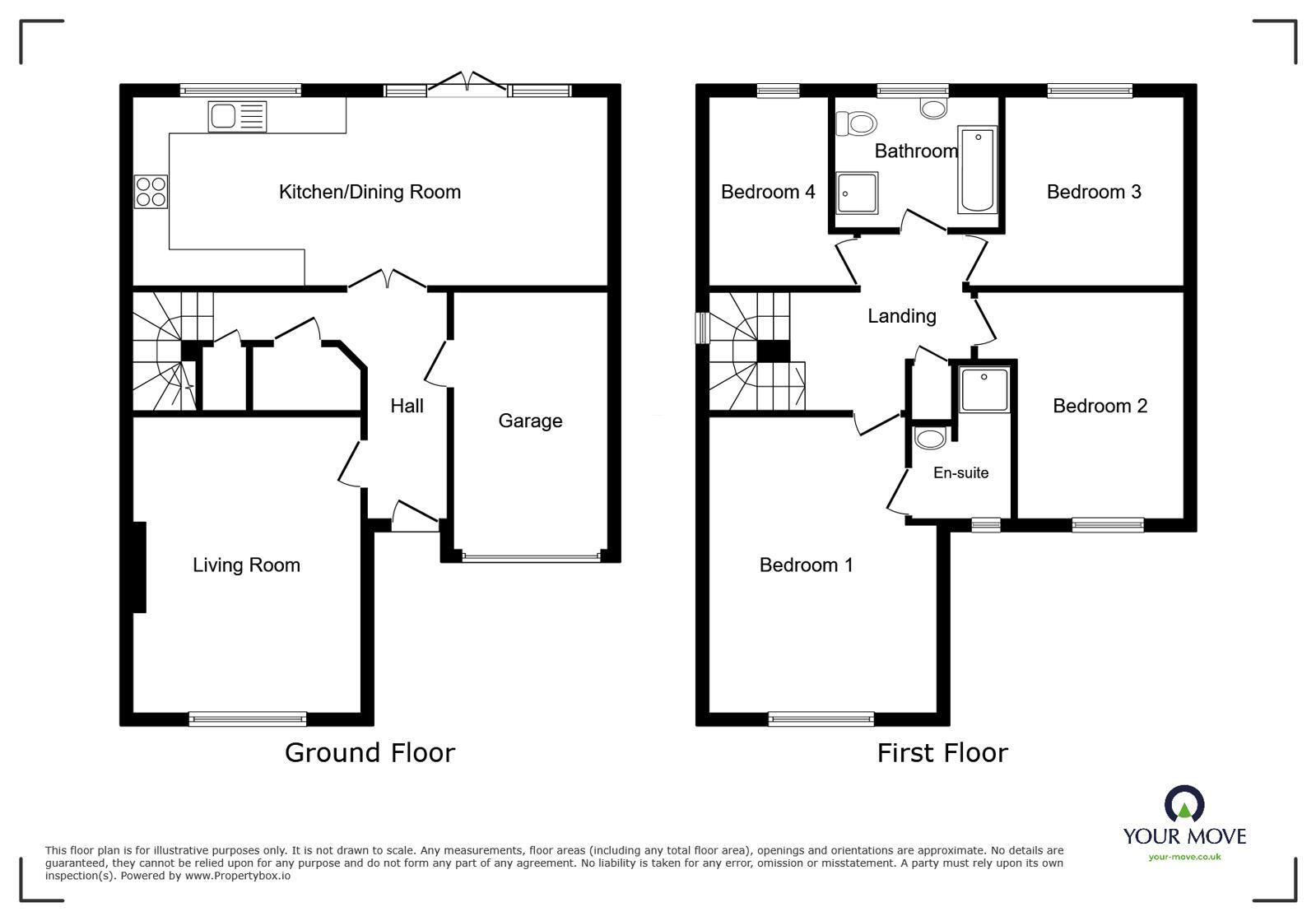 Floorplan of 4 bedroom Detached House for sale, Mabel Wood Close, Great Clifton, Cumbria, CA14
