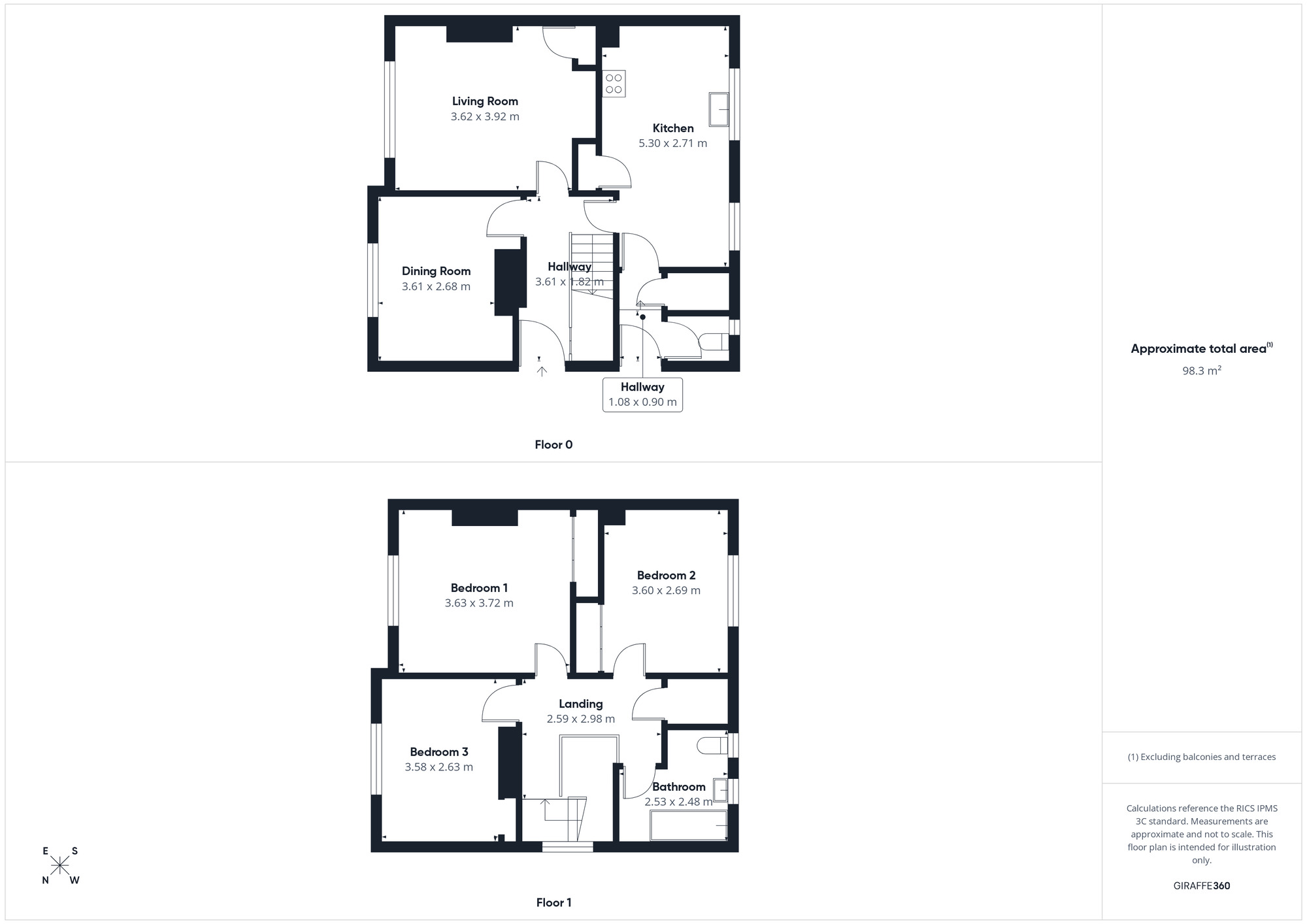 Floorplan of 3 bedroom Semi Detached House for sale, Rydal Avenue, Maryport, Cumbria, CA15