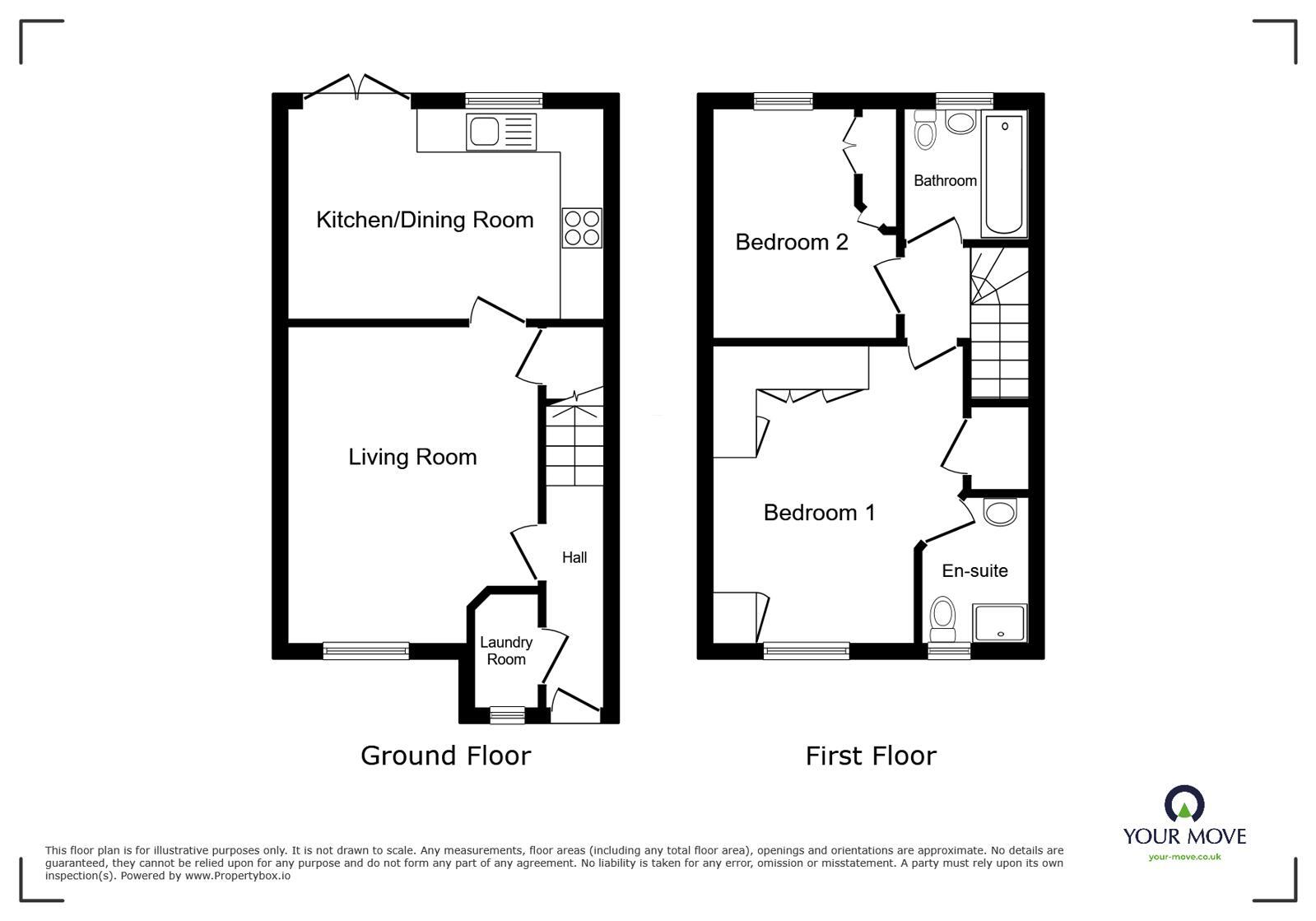 Floorplan of 2 bedroom Semi Detached House for sale, Went Meadows Close, Dearham, Cumbria, CA15