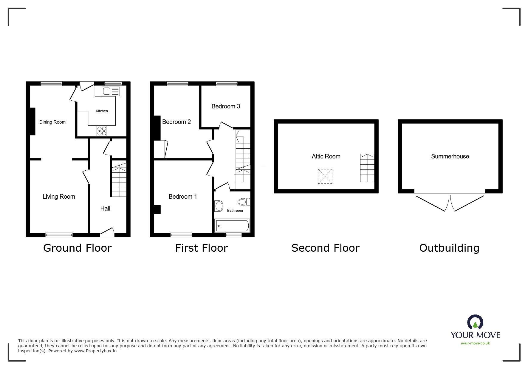 Floorplan of 3 bedroom Mid Terrace House for sale, Meadow View, Lowca, Cumbria, CA28