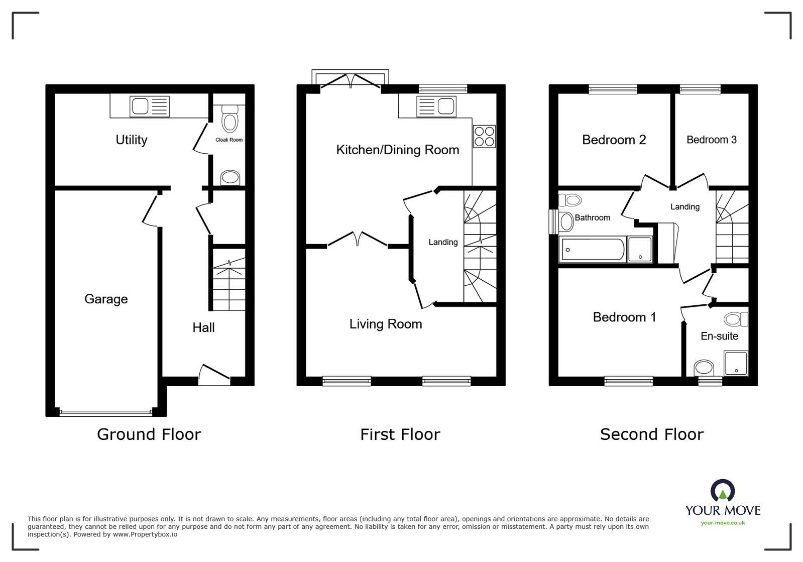 Floorplan of 3 bedroom Semi Detached House for sale, Butterfield Close, Brigham, Cumbria, CA13