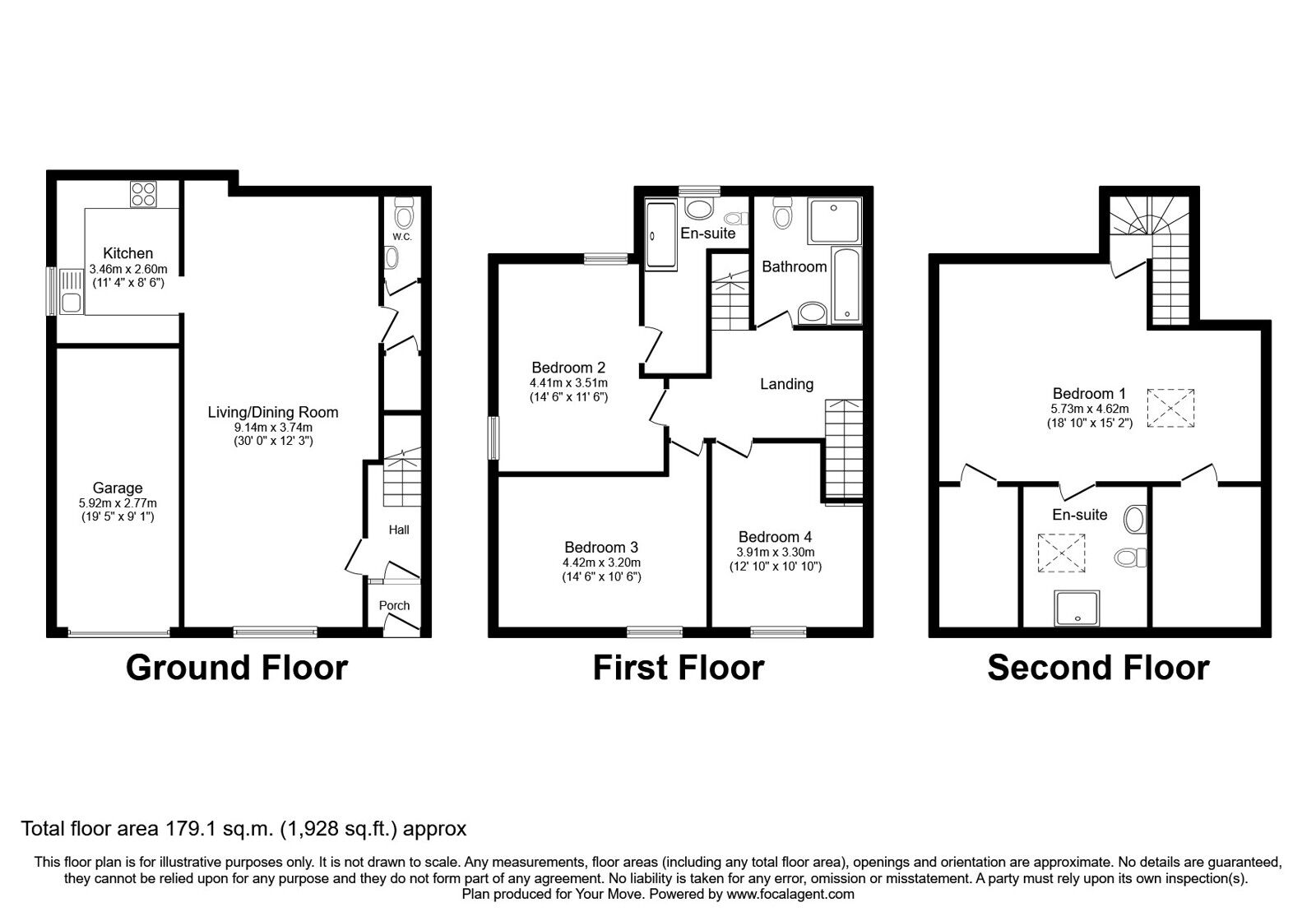 Floorplan of 4 bedroom Link Detached House for sale, Queen Street, Whitehaven, Cumbria, CA28