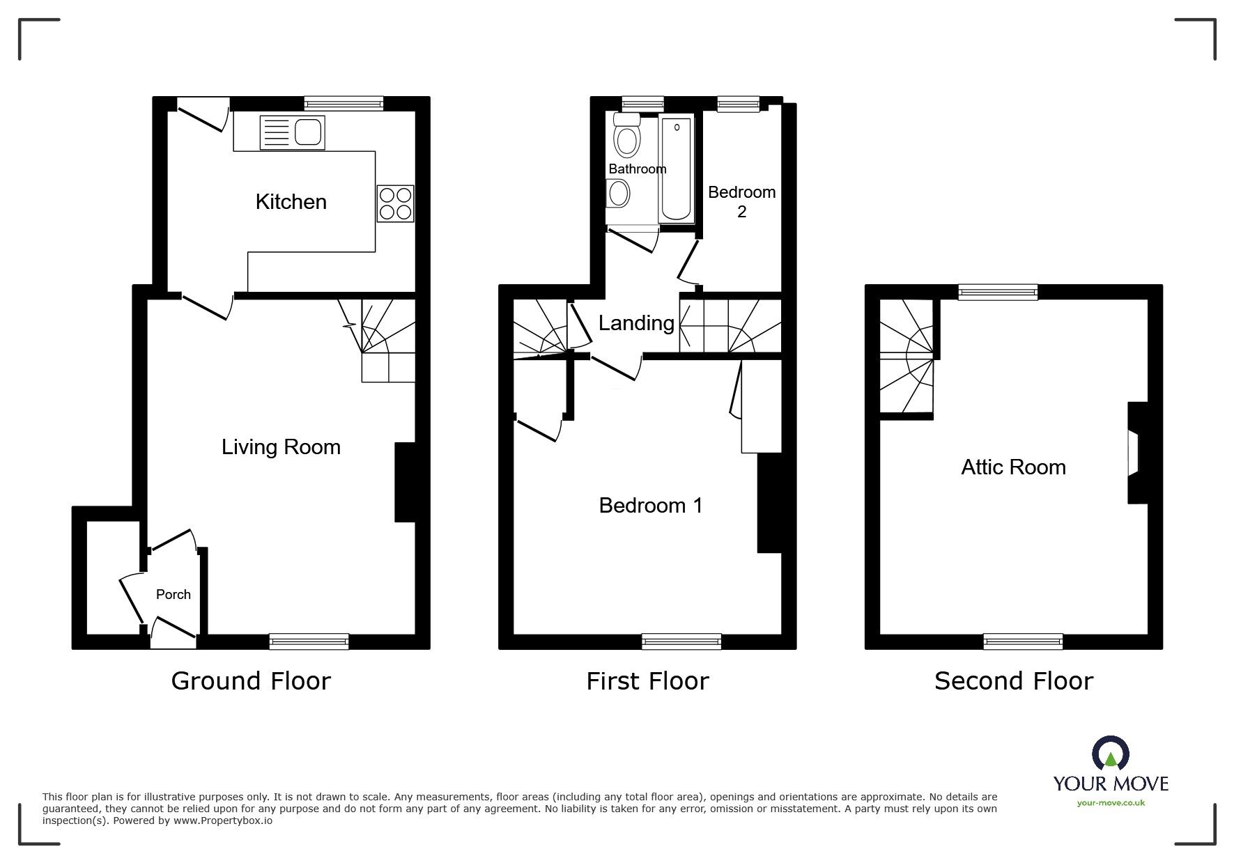 Floorplan of 2 bedroom Mid Terrace House for sale, Lyalls Place, Maryport, Cumbria, CA15