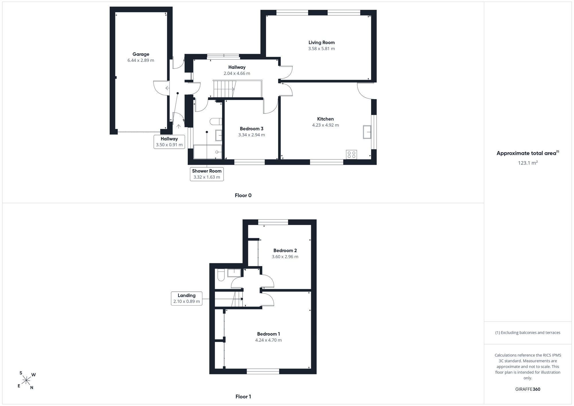 Floorplan of 3 bedroom Detached Bungalow for sale, Rowantree Close, Whitehaven, Cumbria, CA28