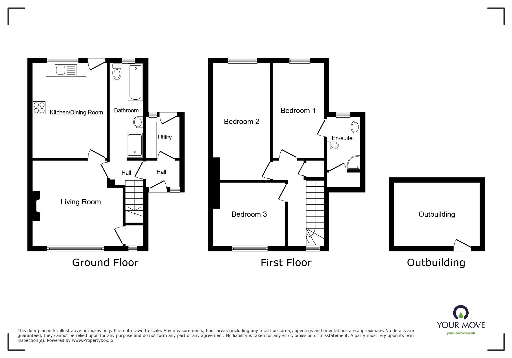 Floorplan of 3 bedroom Semi Detached House for sale, Salterbeck Road, Salterbeck, Cumbria, CA14