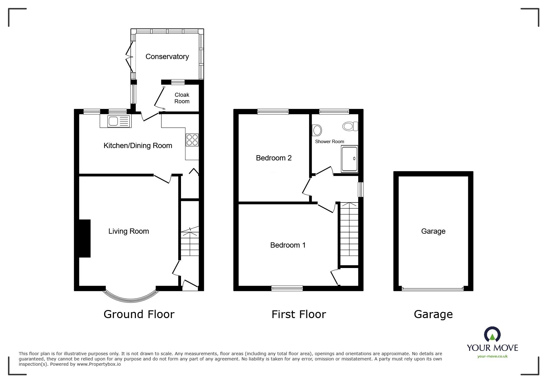 Floorplan of 2 bedroom Semi Detached House for sale, Loweswater Avenue, Workington, Cumbria, CA14
