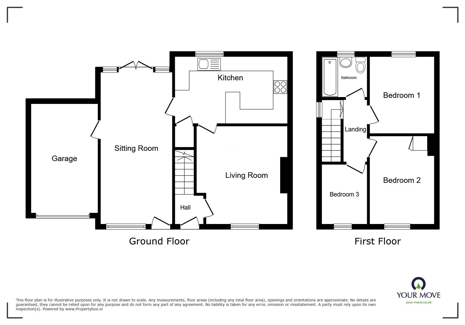 Floorplan of 3 bedroom Semi Detached House for sale, Scawfell Avenue, Workington, Cumbria, CA14