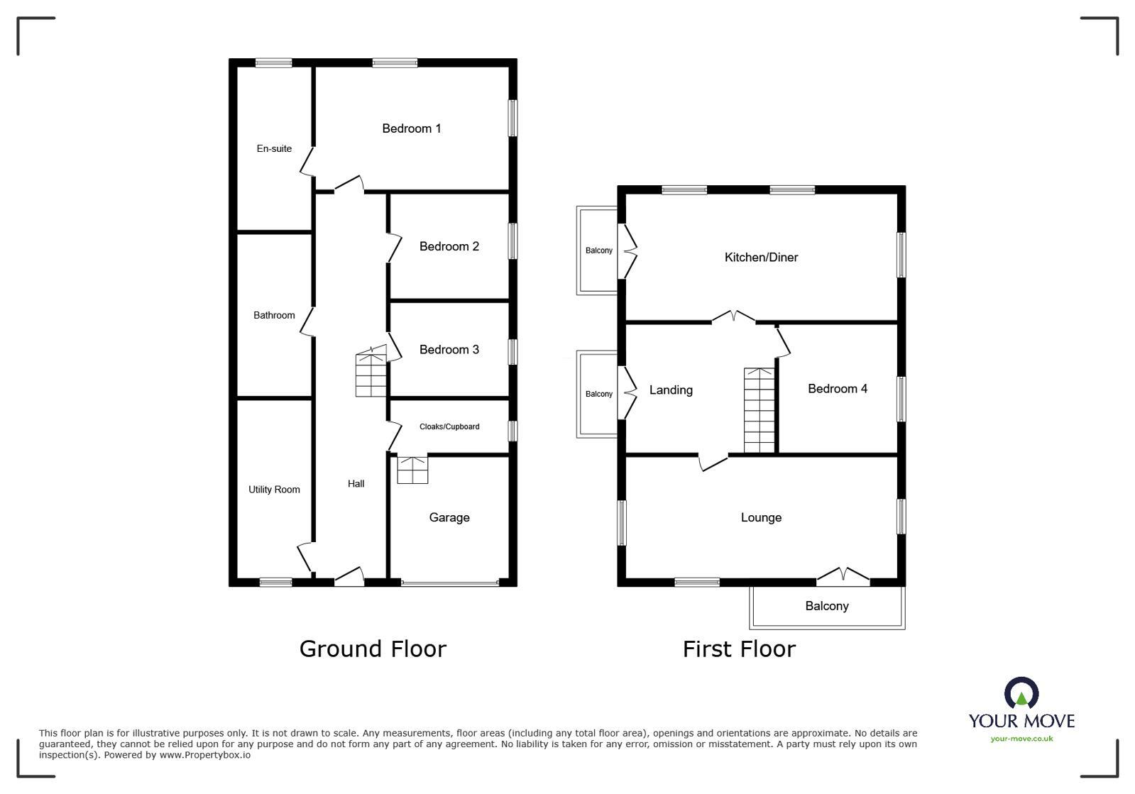 Floorplan of 4 bedroom Detached House to rent, Abbey Vale, St. Bees, Cumbria, CA27