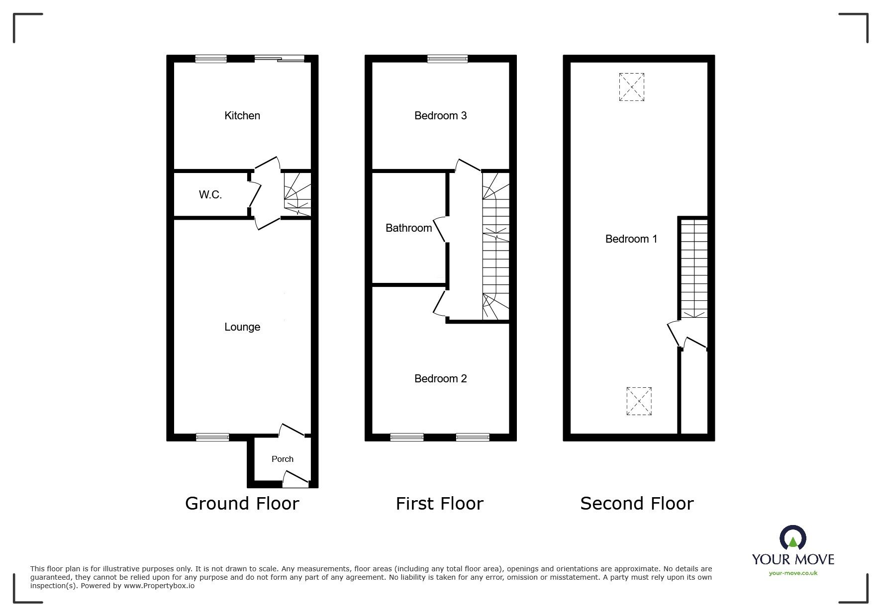 Floorplan of 3 bedroom Mid Terrace House for sale, Railbank Drive, Workington, Cumbria, CA14