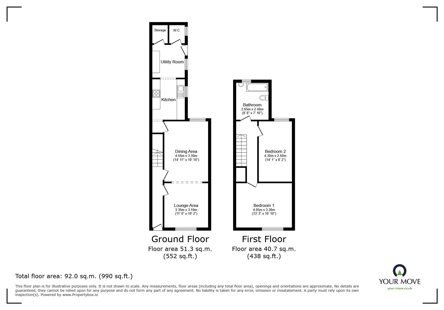Floorplan of 2 bedroom Mid Terrace House for sale, Brayton Street, Workington, Cumbria, CA14