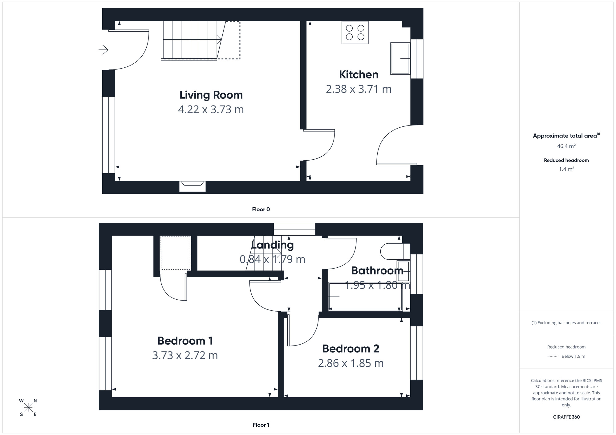Floorplan of 2 bedroom Semi Detached House for sale, Moorlands Drive, Stainburn, Cumbria, CA14