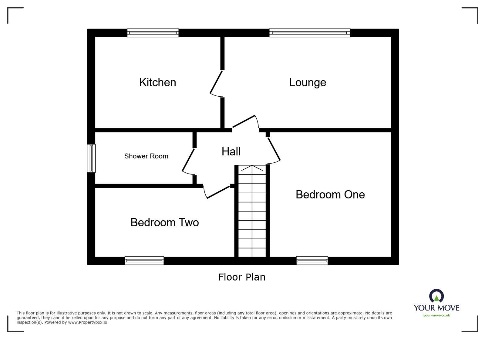 Floorplan of 2 bedroom Flat to rent, Harringdale Road, High Harrington, Cumbria, CA14