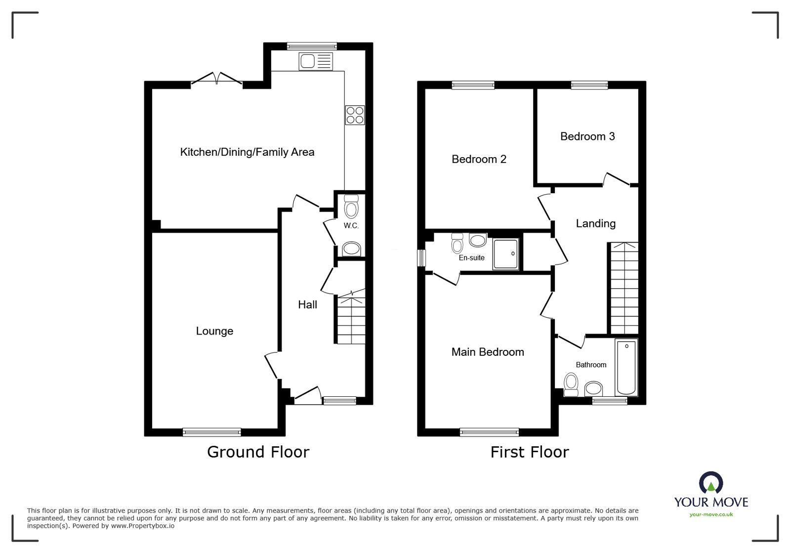 Floorplan of 3 bedroom Semi Detached House for sale, Florence Way, High Harrington, Cumbria, CA14