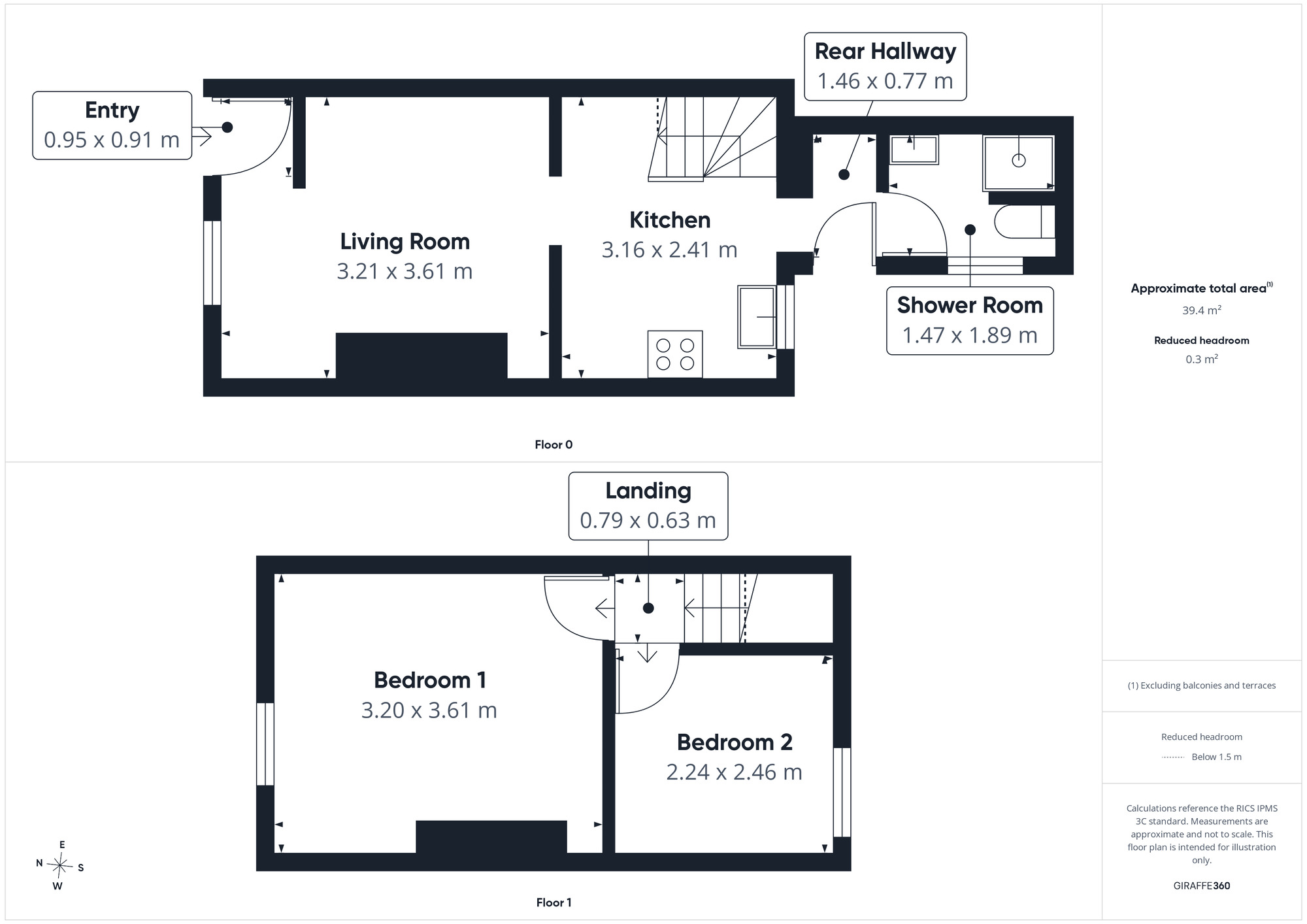 Floorplan of 2 bedroom Mid Terrace House for sale, Lamb Lane, Egremont, Cumbria, CA22