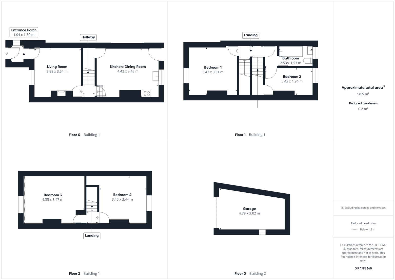 Floorplan of 4 bedroom End Terrace House for sale, Woodview, Seaton Road, Maryport, CA15